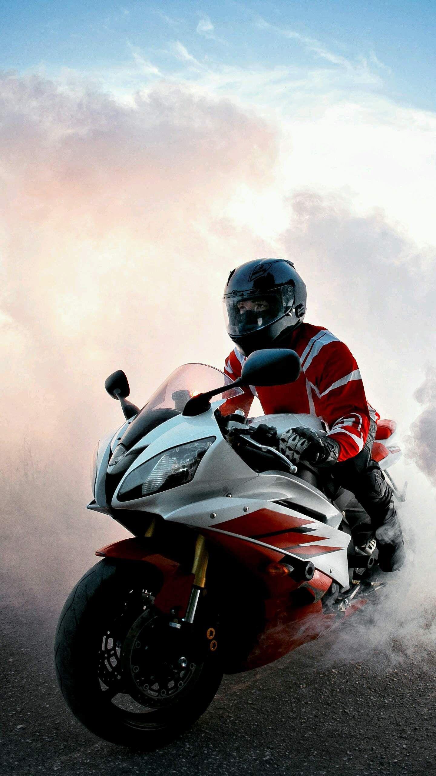 1440x2560 Kawasaki Super Bike Burnout iPhone Wallpaper R6