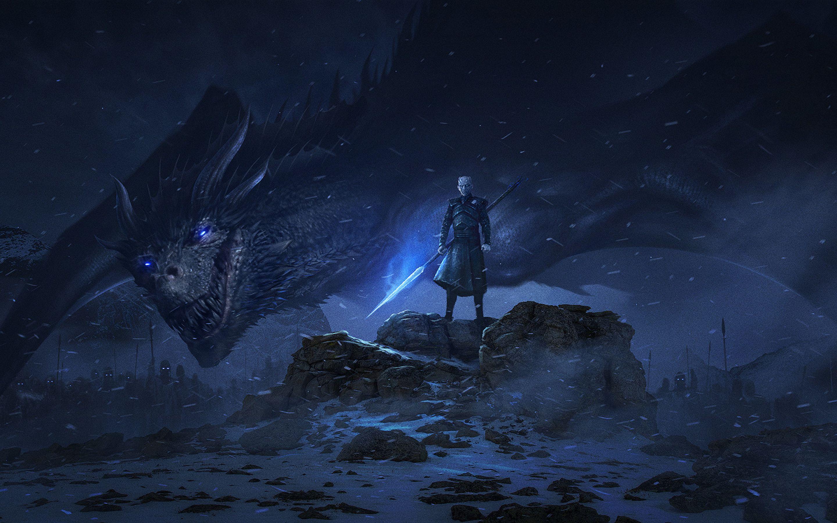 2880x1800 Dragon Night King Game Of Thrones Season 8 Macbook