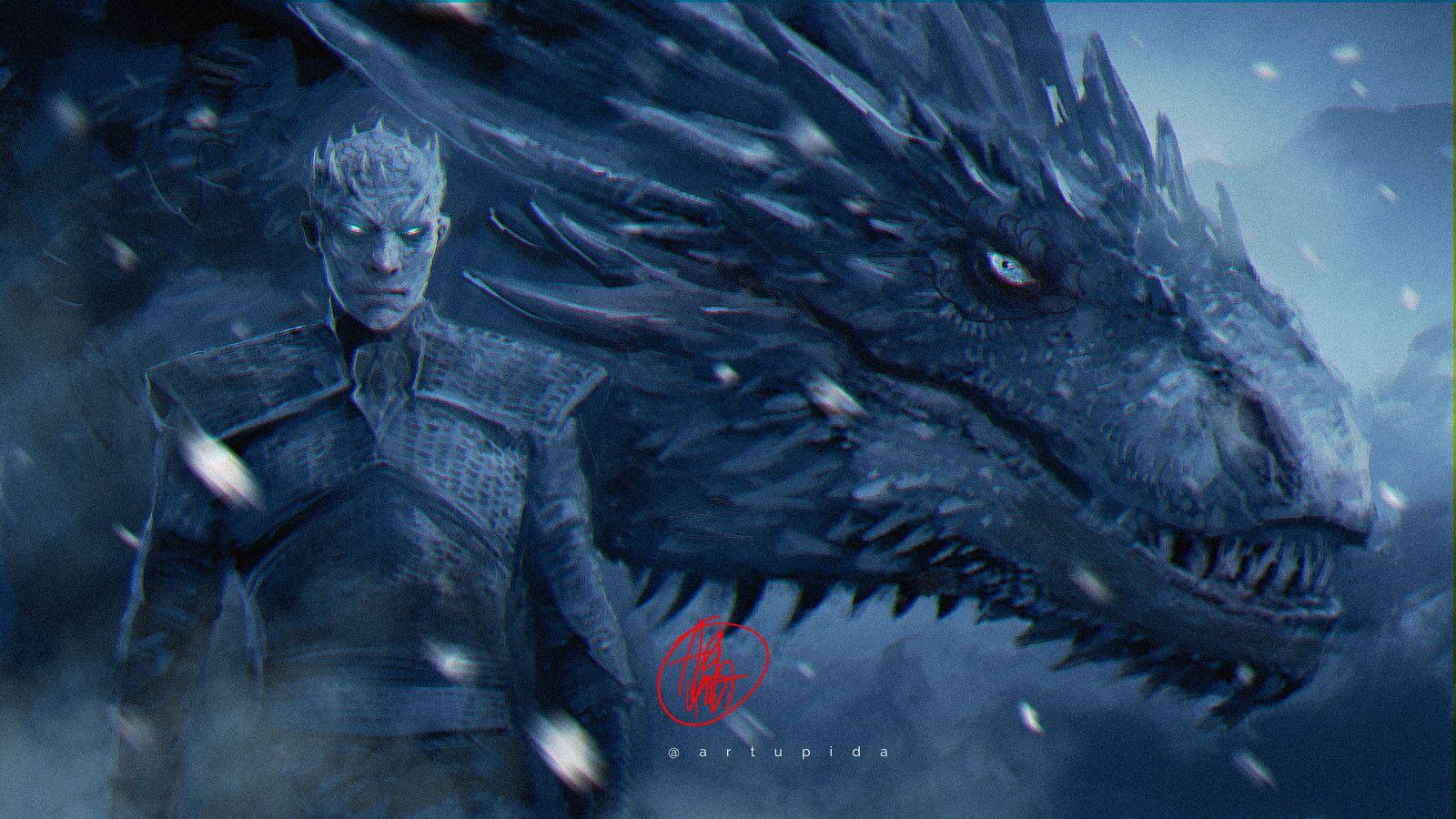 1600x900 Night King and Viserion, The Artupida