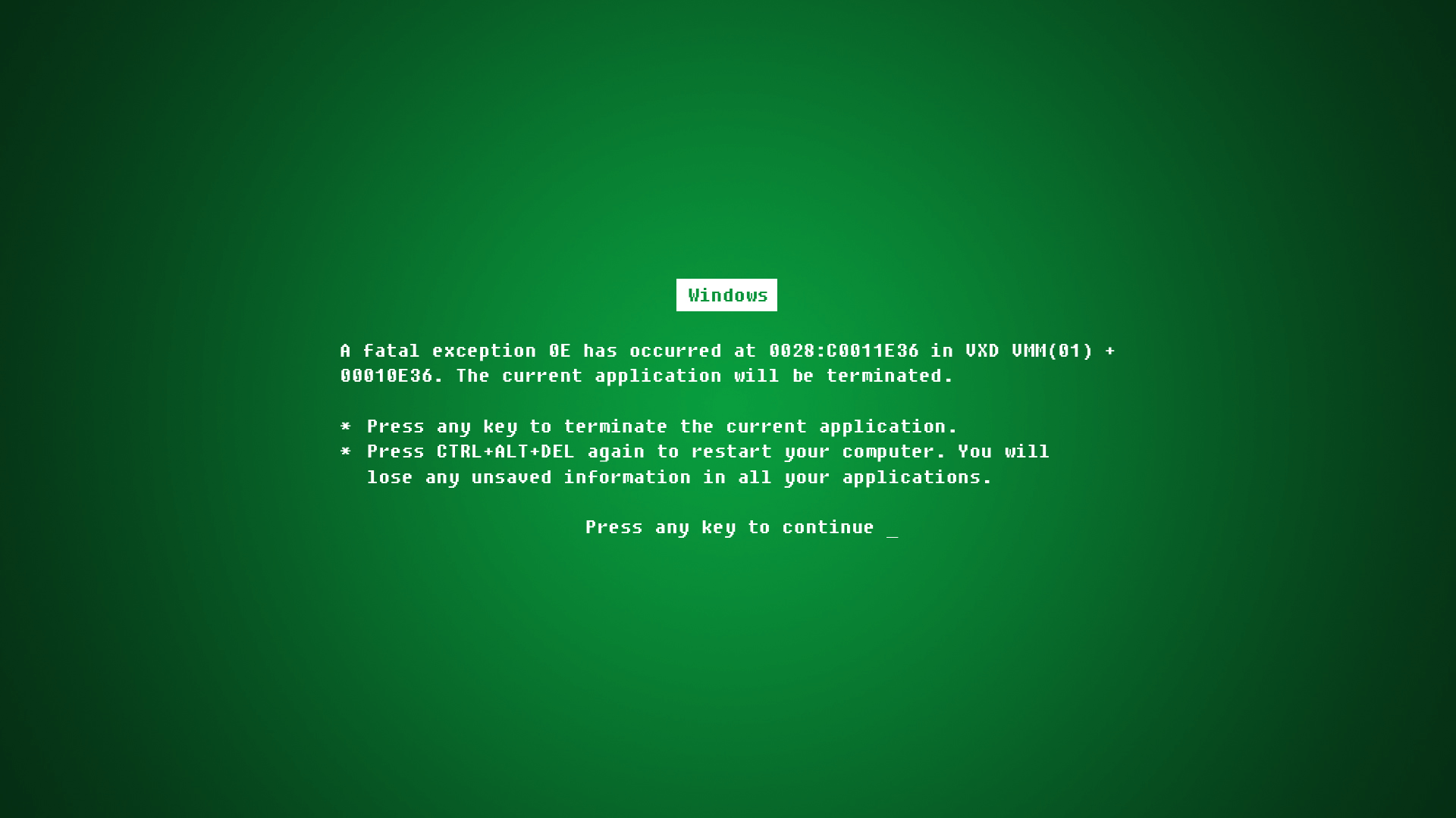1920x1080 Windows Error Wallpaper