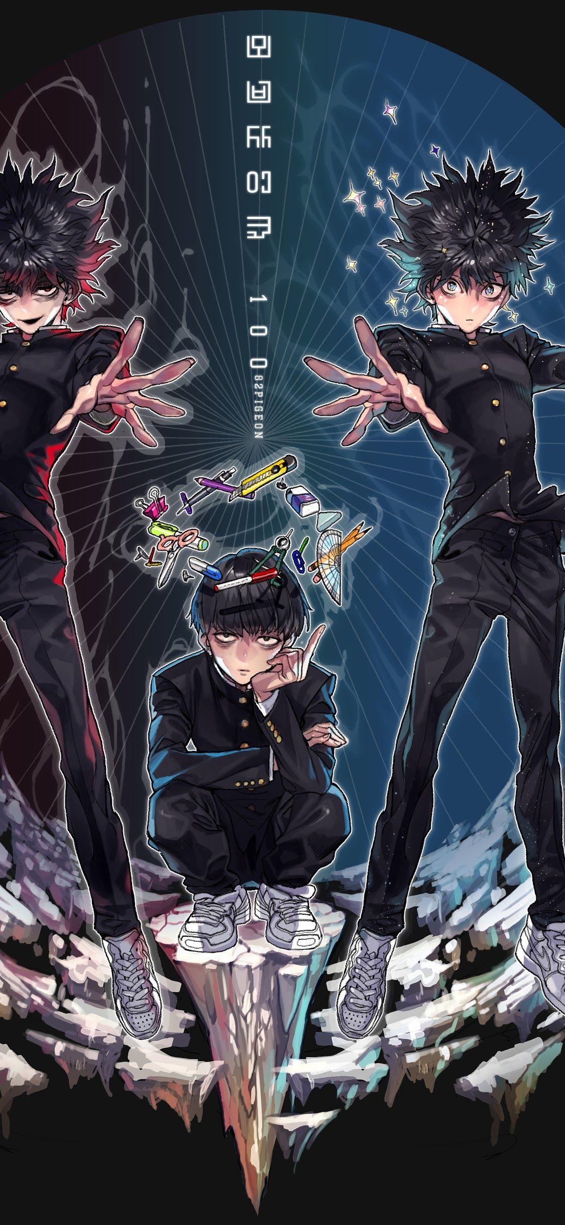 1125x2436 Shigeo Kageyama Mob Psycho 100 8K 7680x4320 Wallpaper