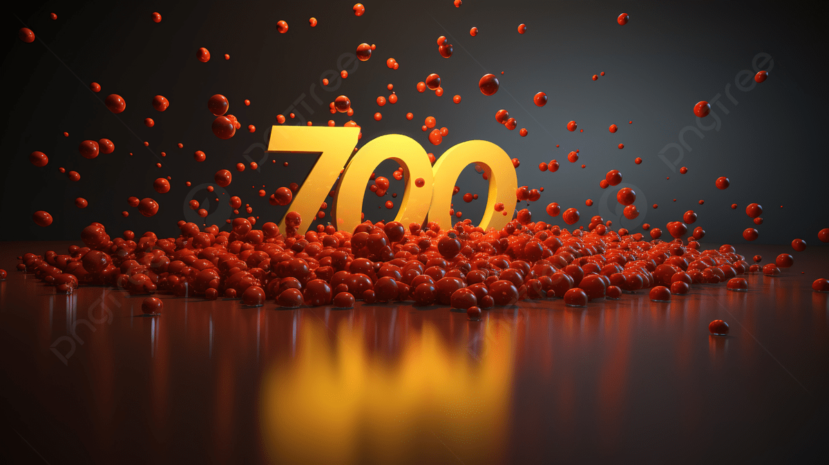 1200x673 3D Illustration With The Number 700