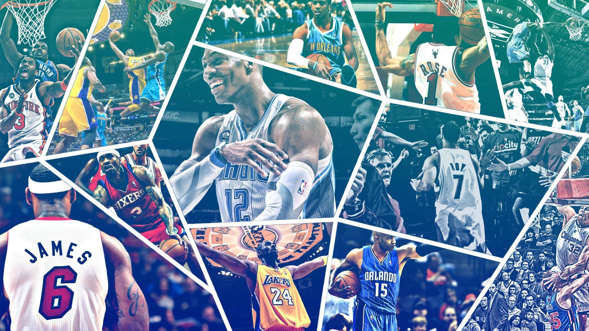 1920x1080 Cool Basketball Collage Wallpaper