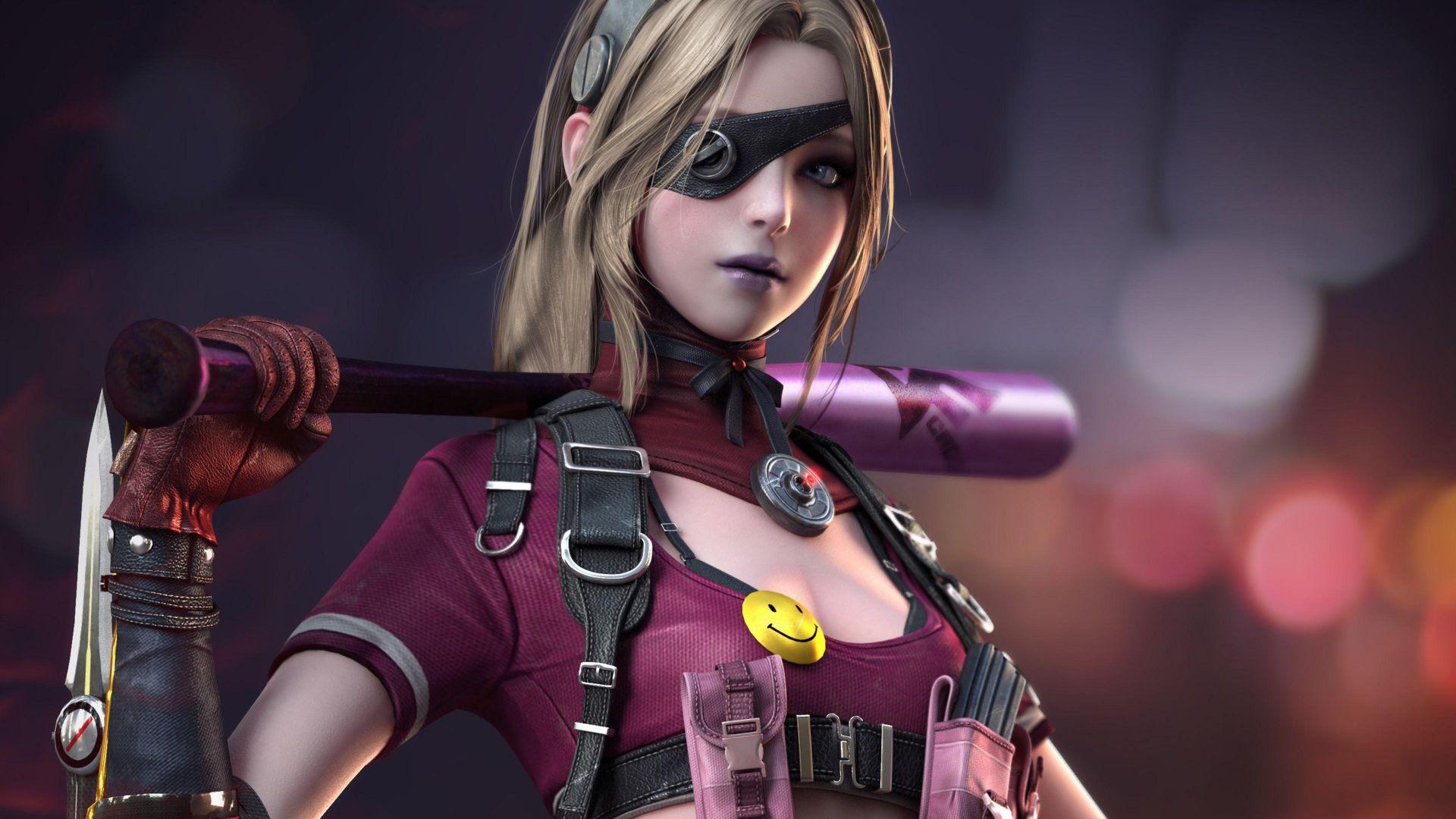 1920x1080 Bad Girl 3D Desktop HD Wallpaper