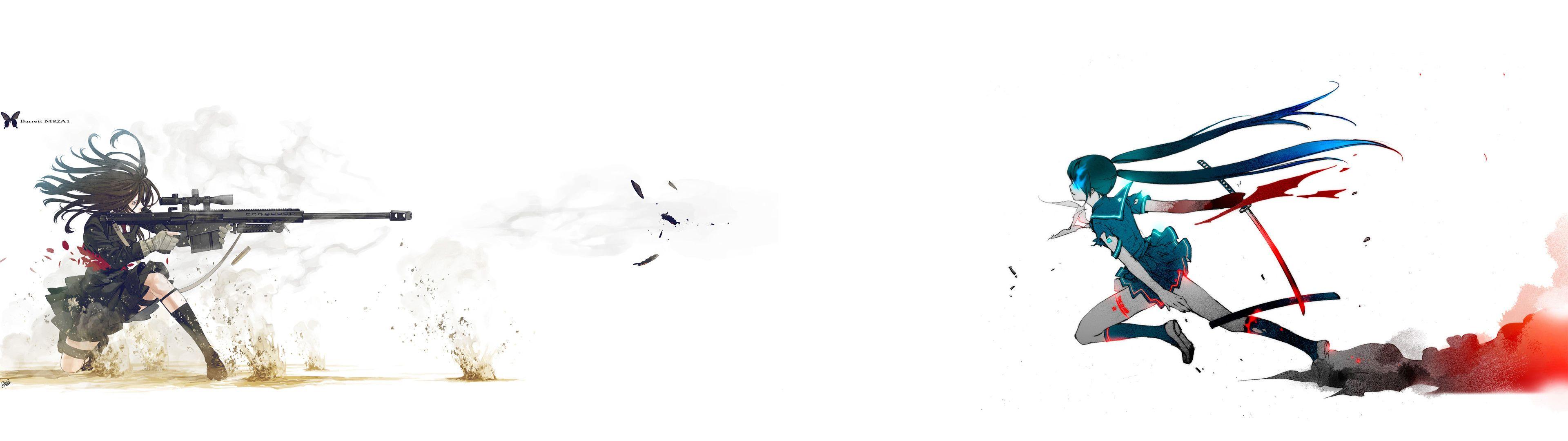 3840x1080 Dual Monitor Wallpaper Anime background picture