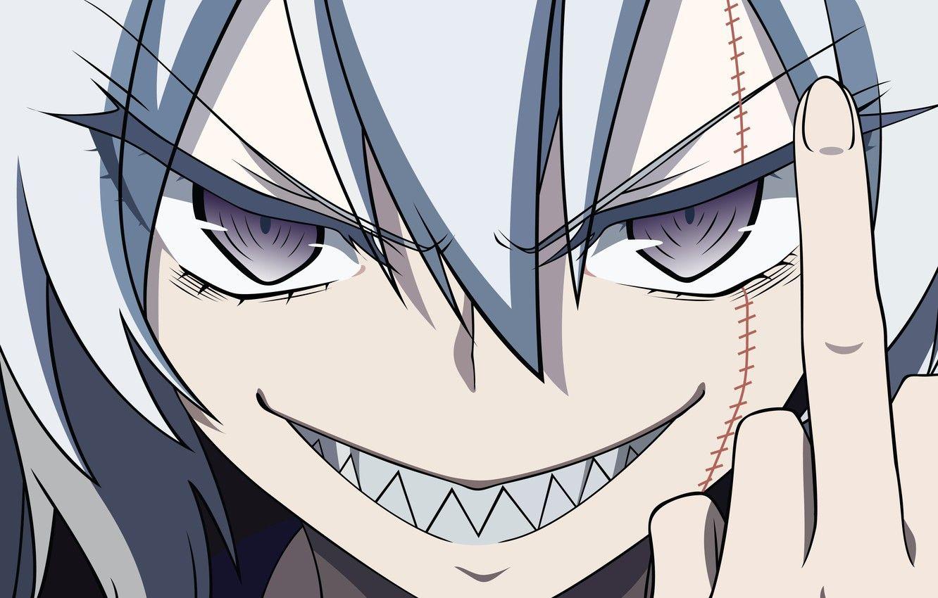 1332x850 Wallpaper teeth, finger, gesture, scar, Akuma no Riddle