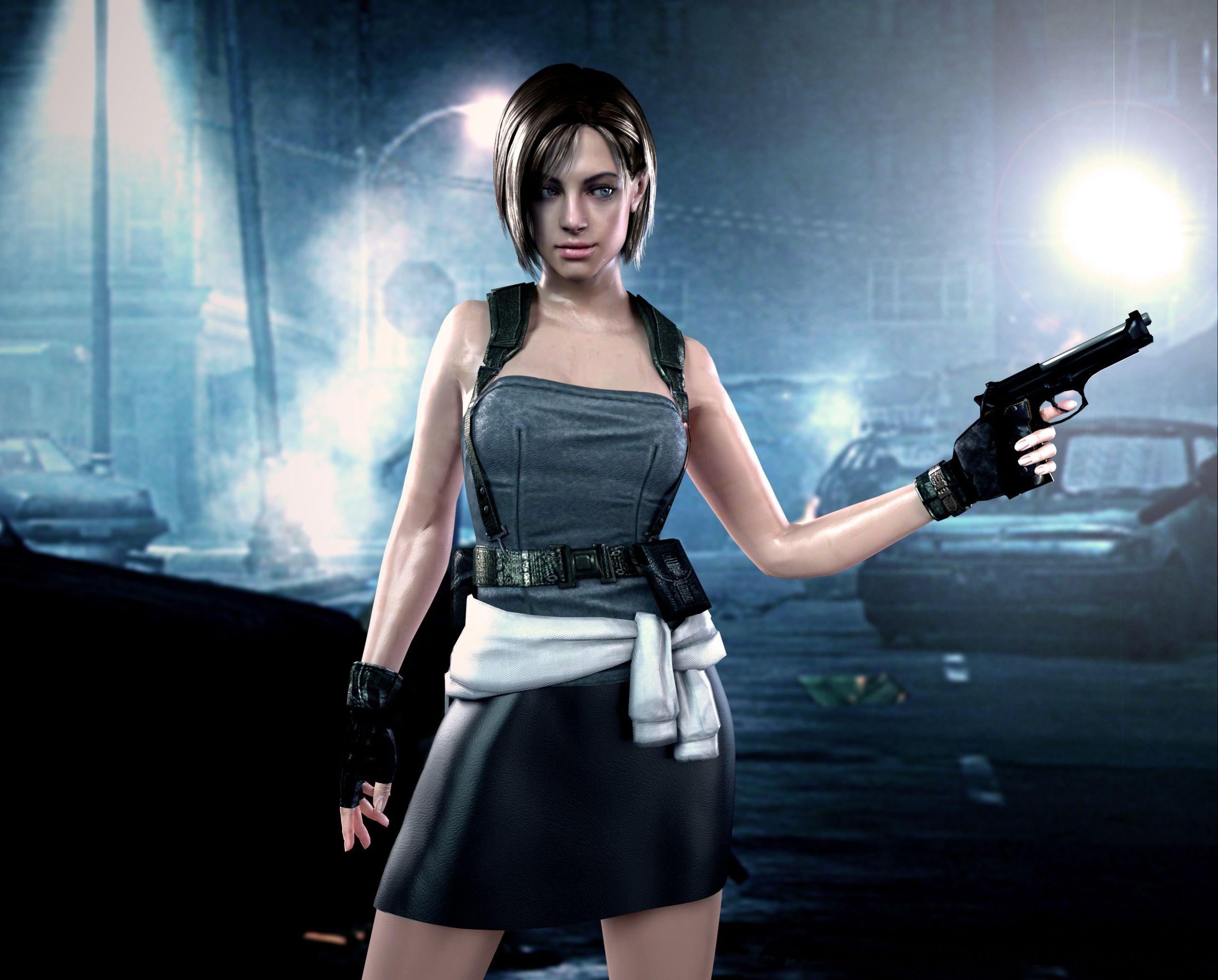 2560x2061 Resident Evil Pistols Warrior Dress Skirt Night Games Girls