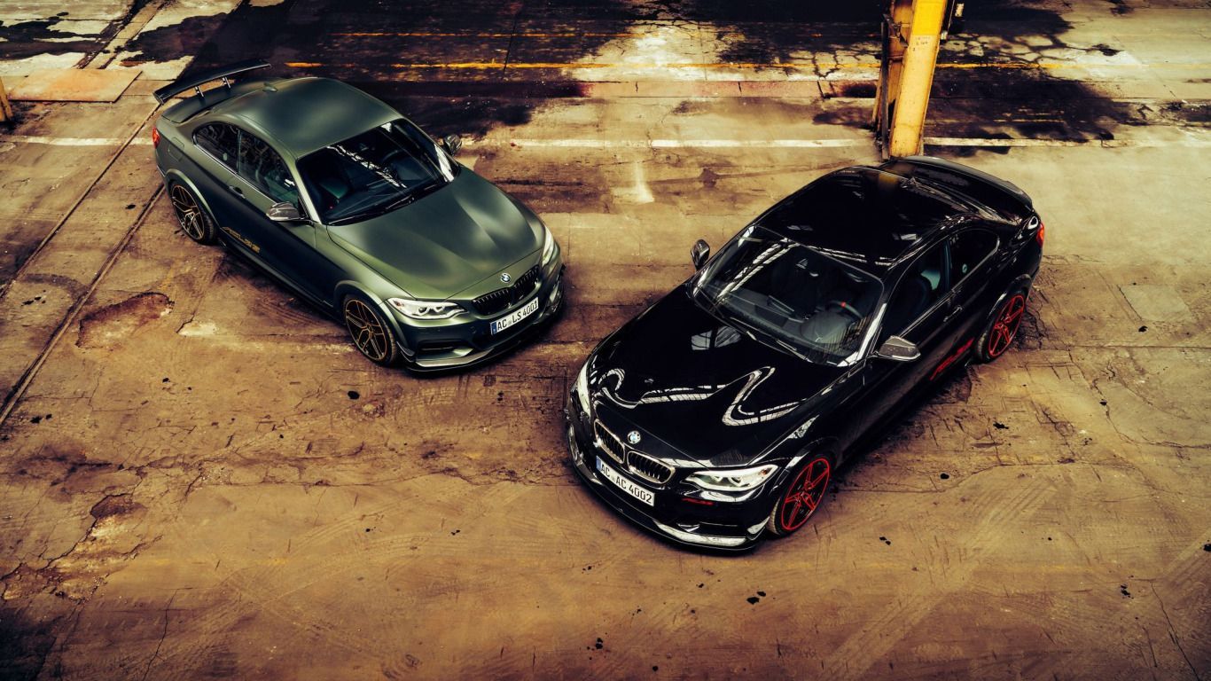1366x768 Download wallpaper BMW, Traces, Machine