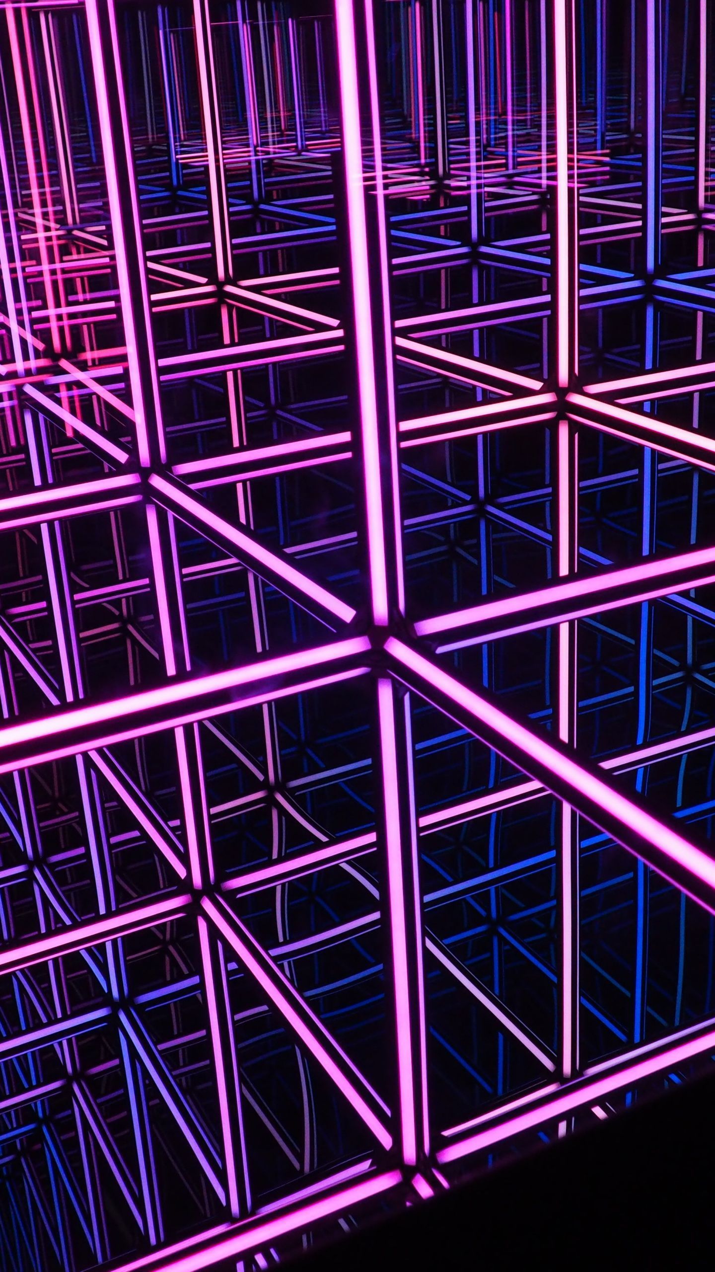 1440x2560 Purple Lines Wallpaper 4K, Light show