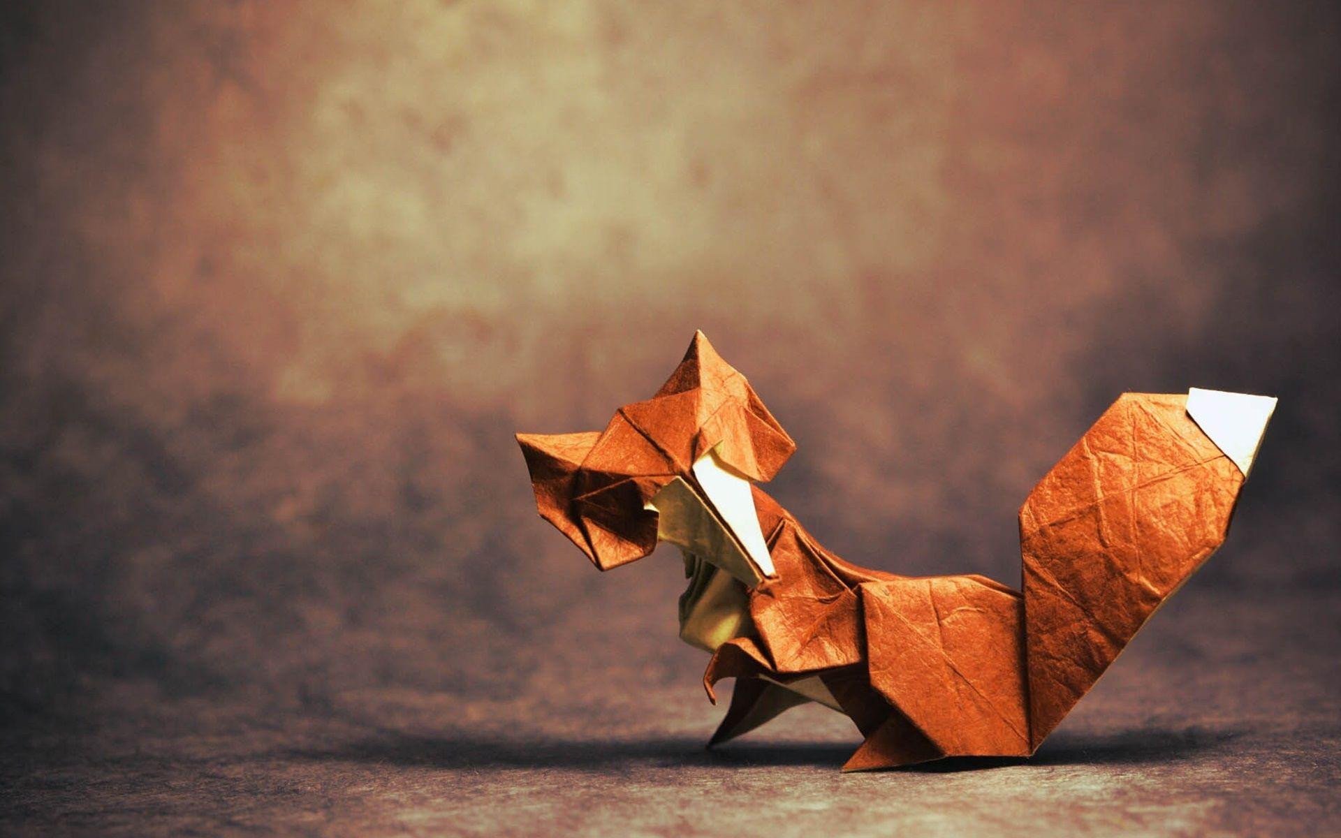 1920x1200 Wallpaper Origami art, fox 1920x1200 HD Picture, Image