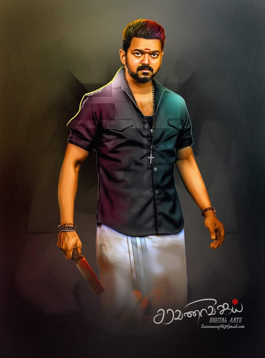843x1138 Vijay Bigil Wallpaper