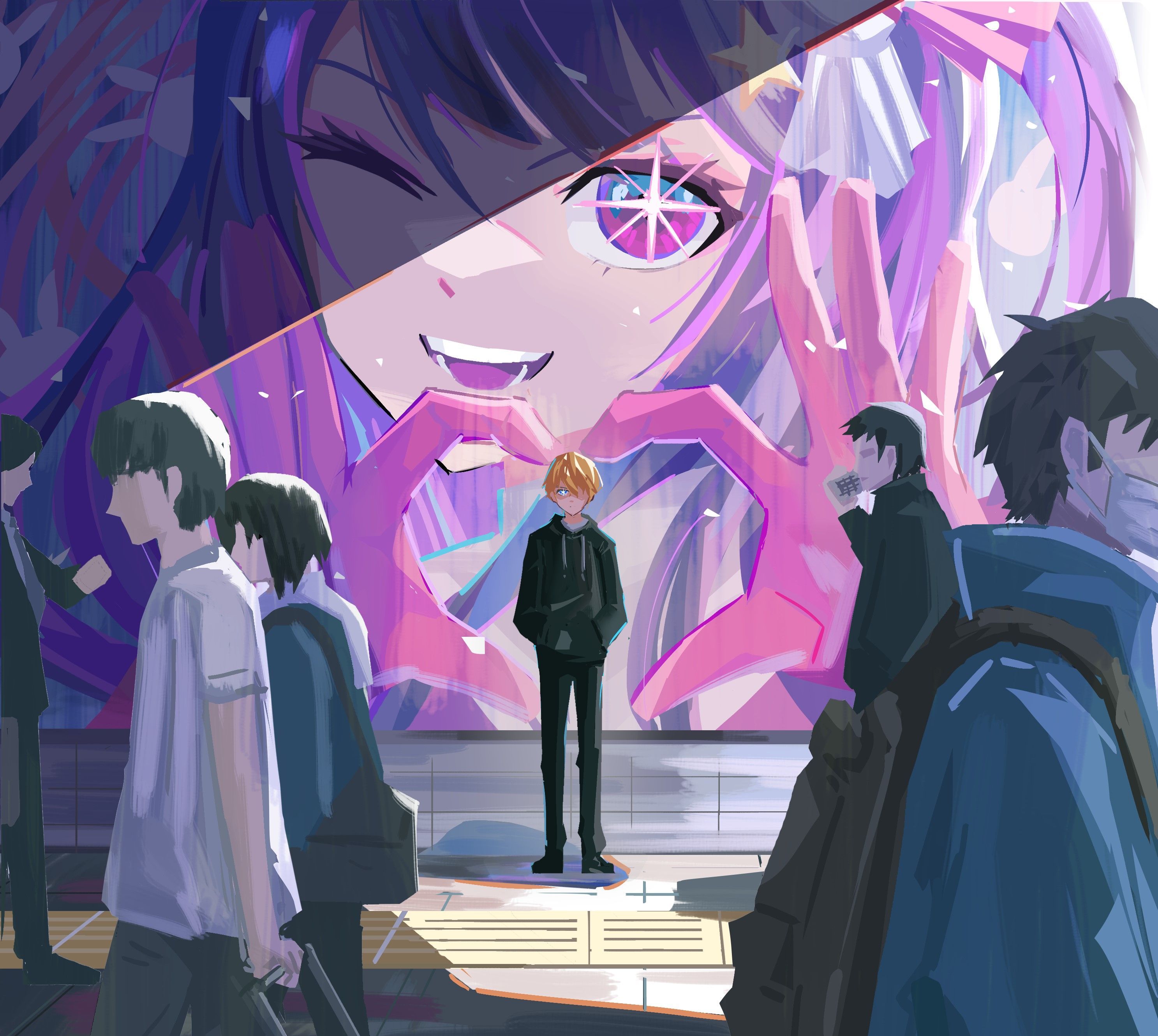 2973x2660 Oshi no Ko HD Wallpaper: Aquamarine & Ai Hoshino Anime Spotlightx2478