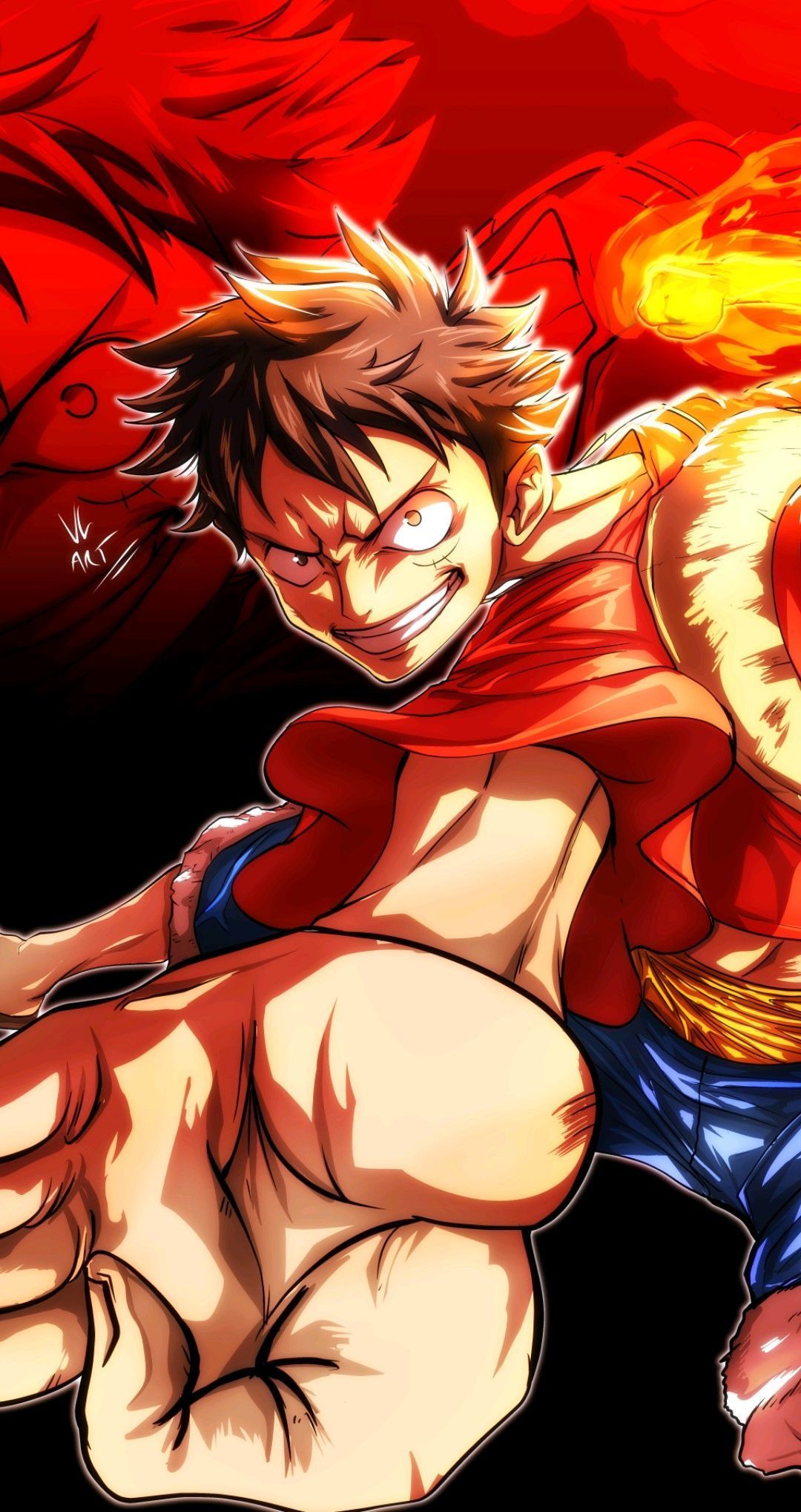 1080x2037 Vincent graphic art on X: Luffy phone