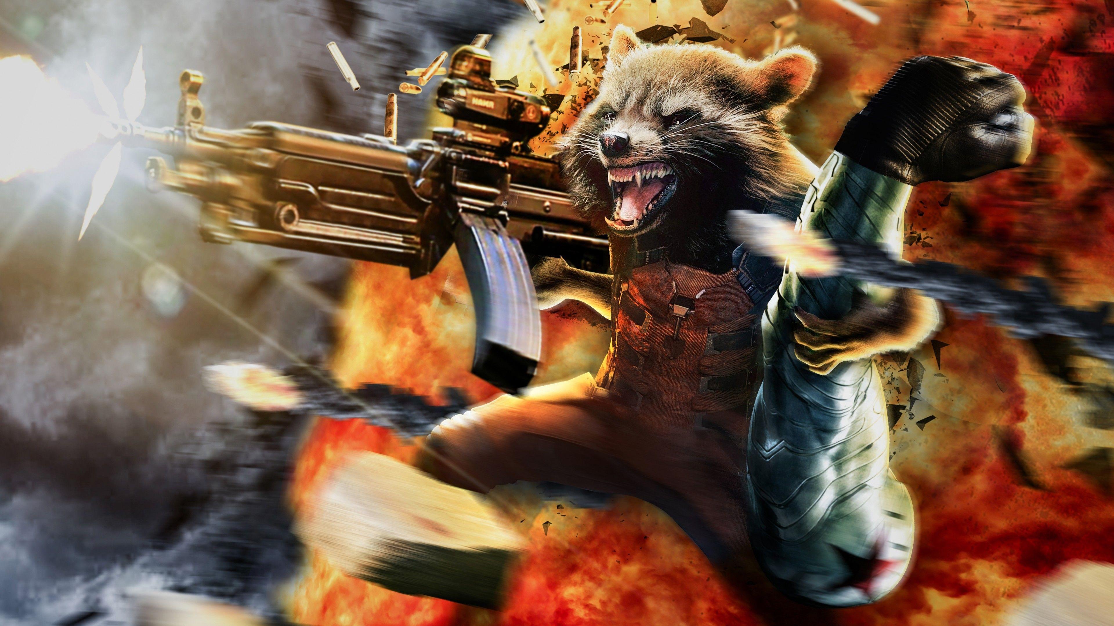 3840x2160 Download 3840x2160 Guardians Of The Galaxy, Rocket Raccoon Wallpaper for UHD TV