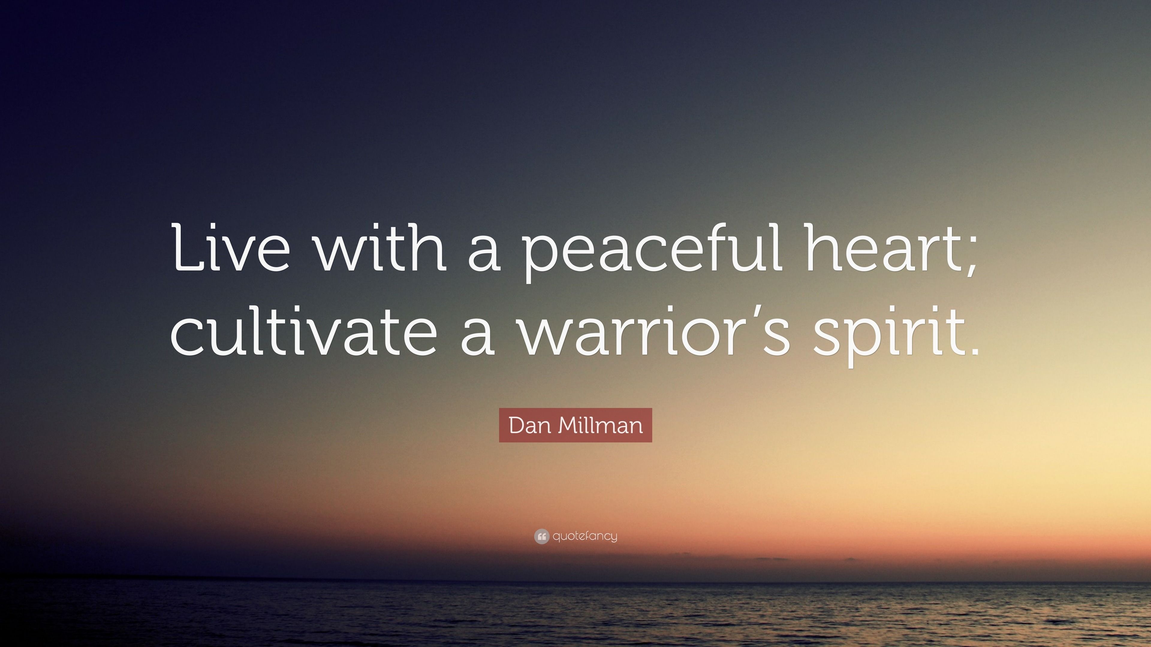 3840x2160 Dan Millman Quote: “Live with a