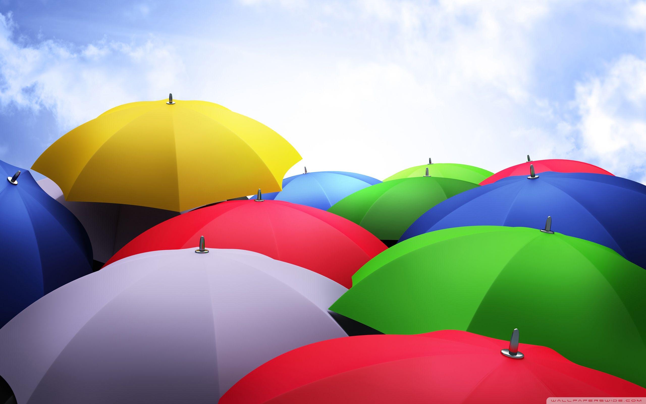 2560x1600 Colorful Umbrellas Ultra HD Desktop Background Wallpaper for 4K