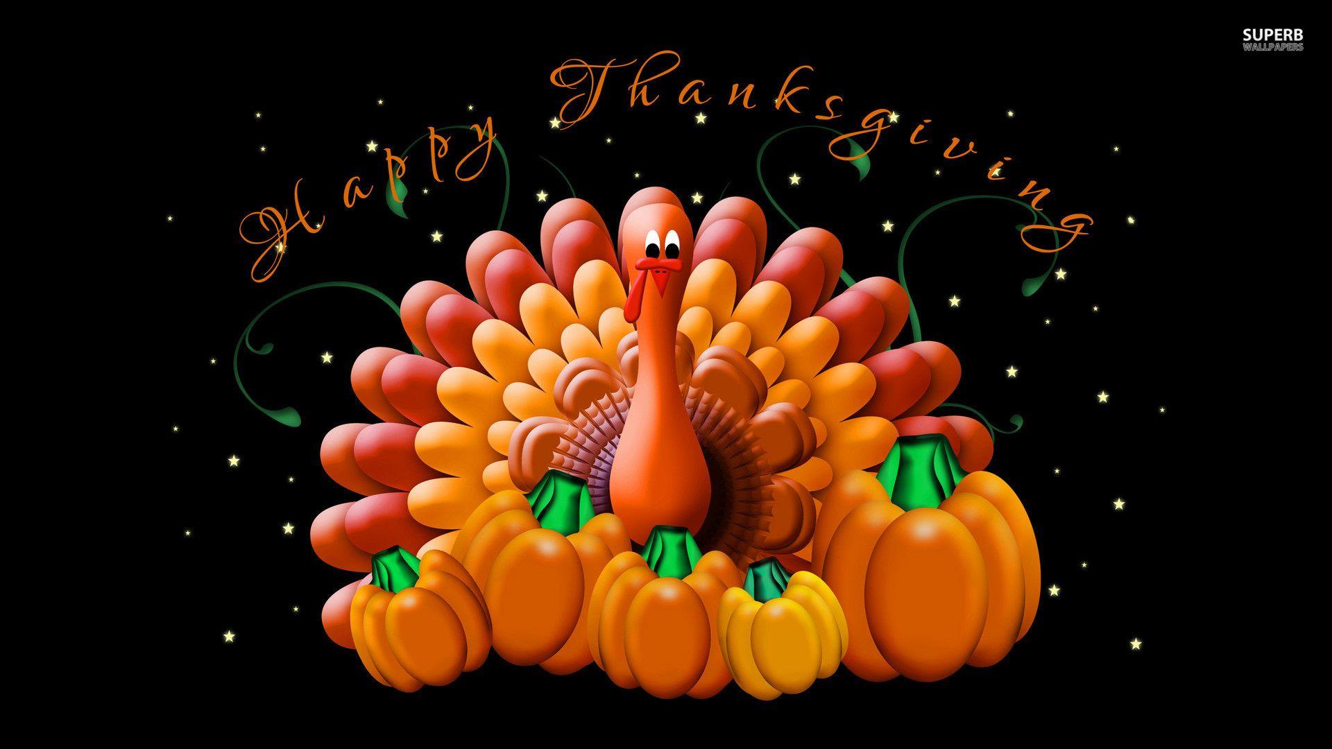 1920x1080 Cute Thanksgiving Wallpaper