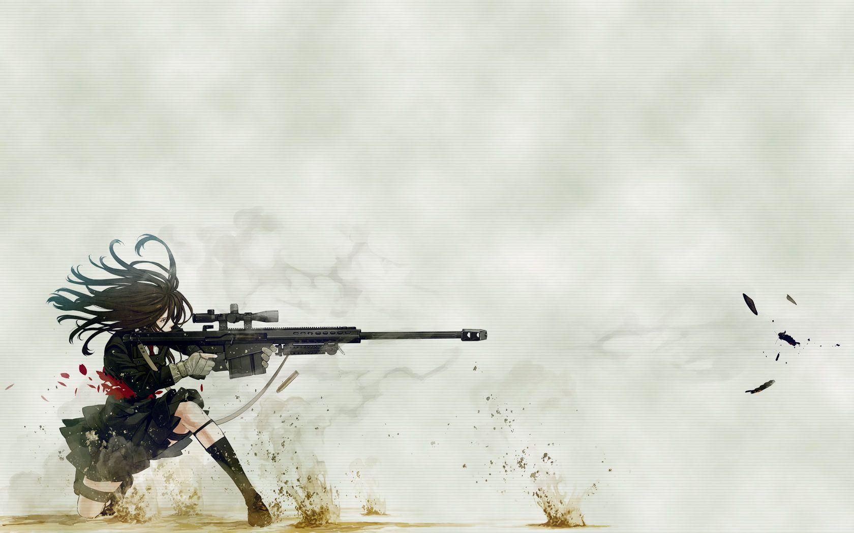 1680x1050 50.cal Manga Girl Wallpaper