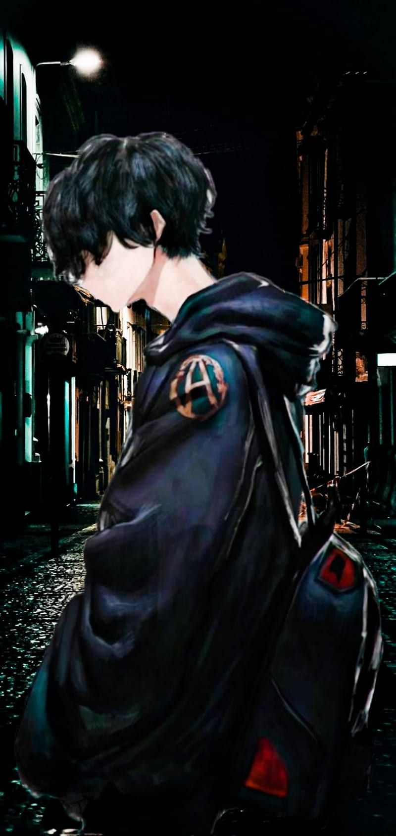 800x1689 Anime boy, bad, cartoon, cool, HD phone wallpaper