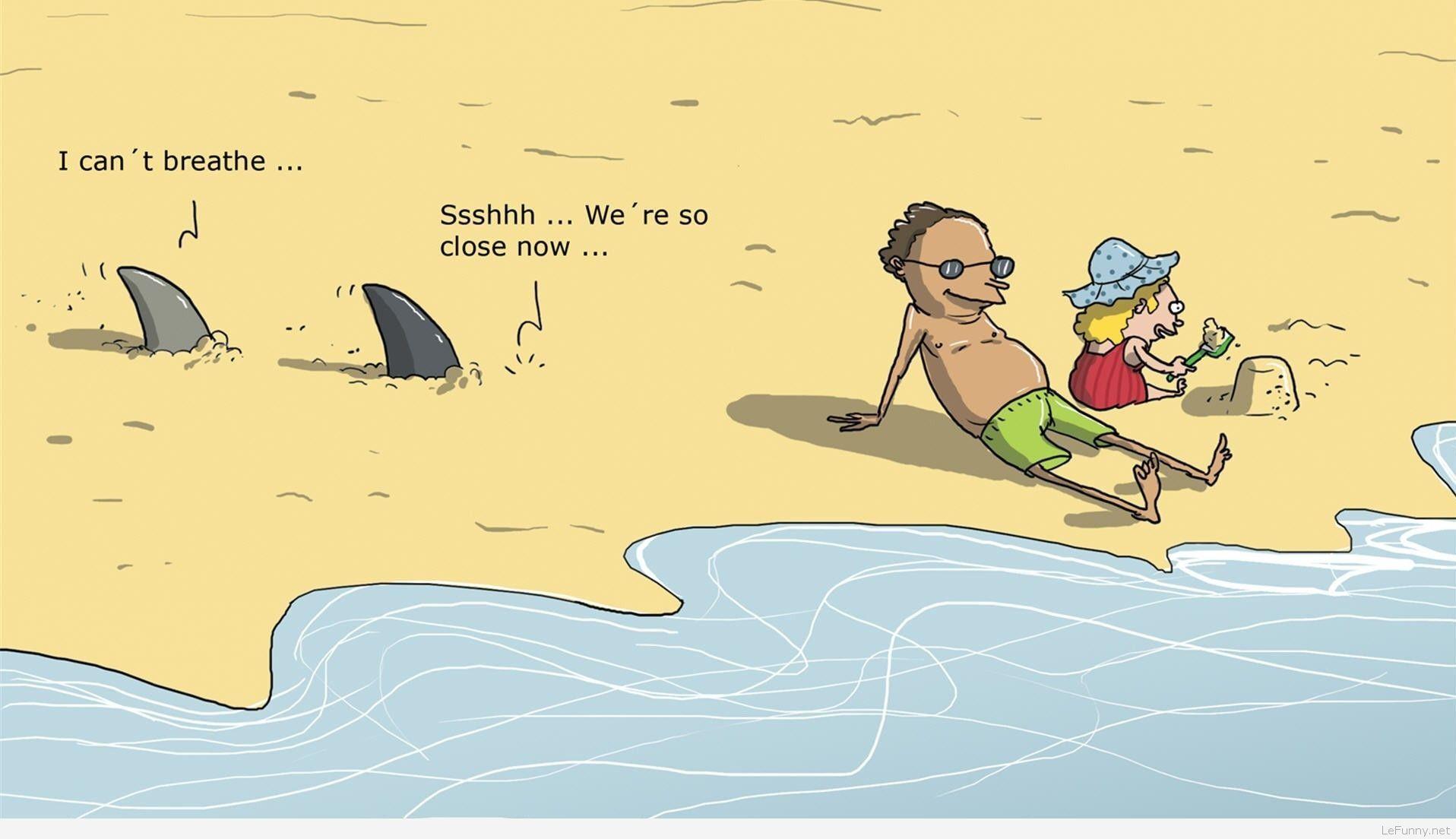 1916x1104 Funny cartoon 2014 with sharks