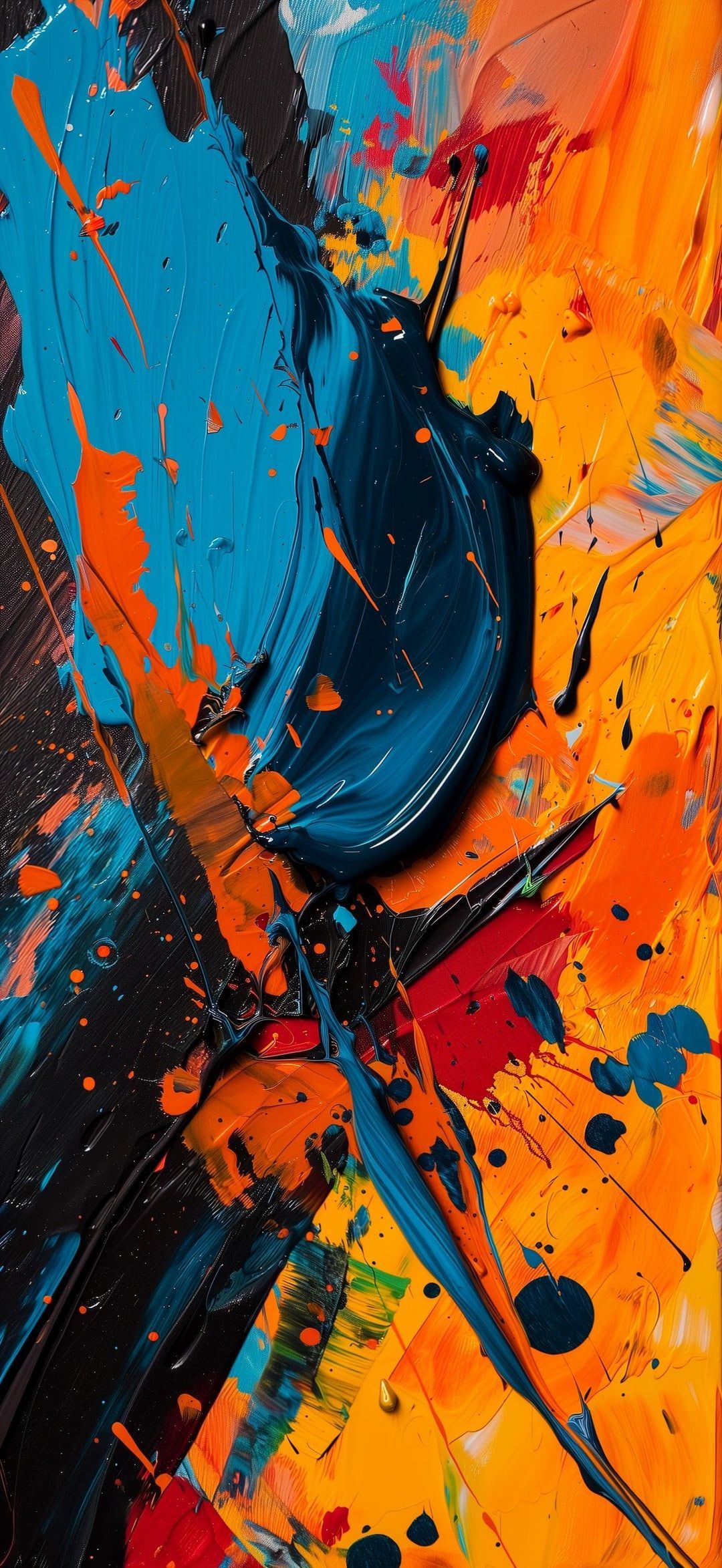 1080x2347 Some acrylic paint wallpaper I've made