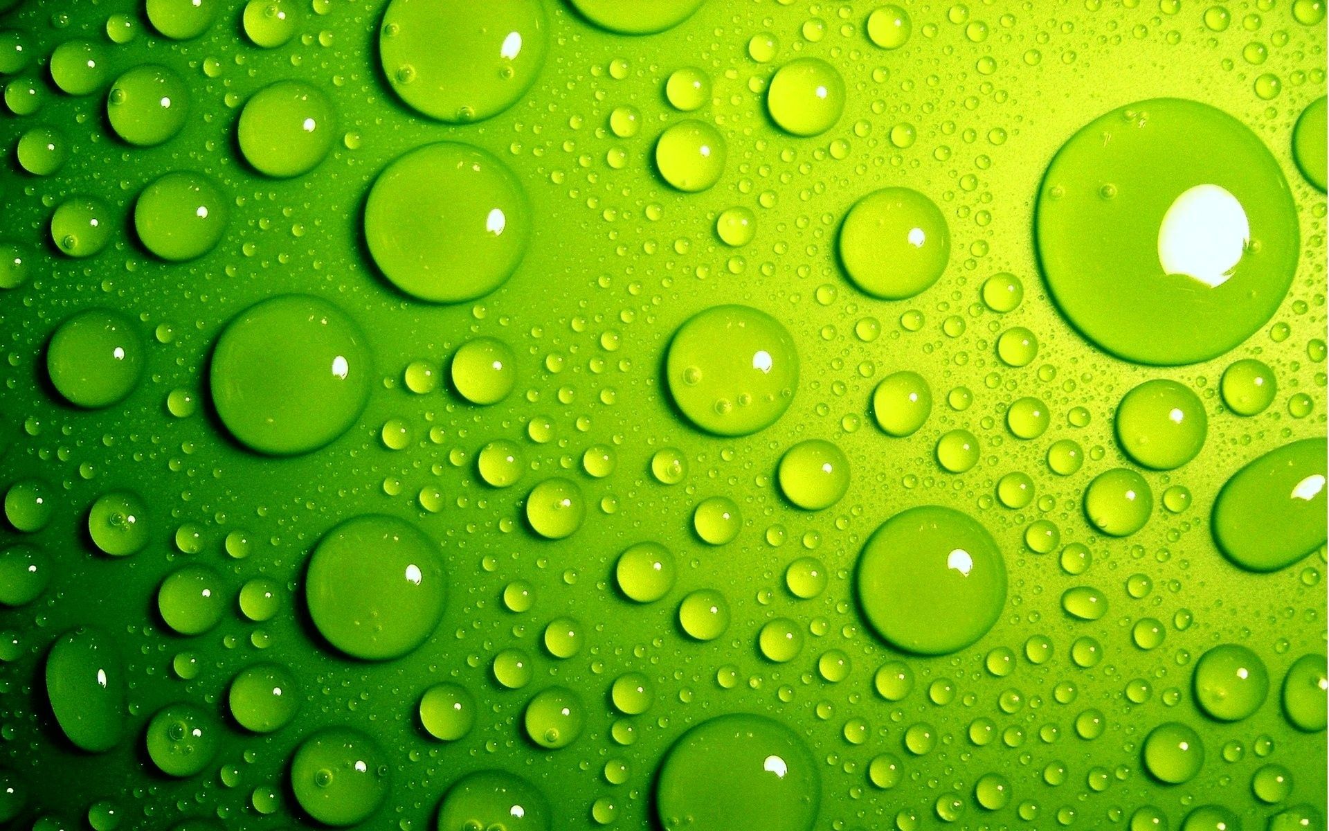 1920x1200 Green Bubbles Wallpaper