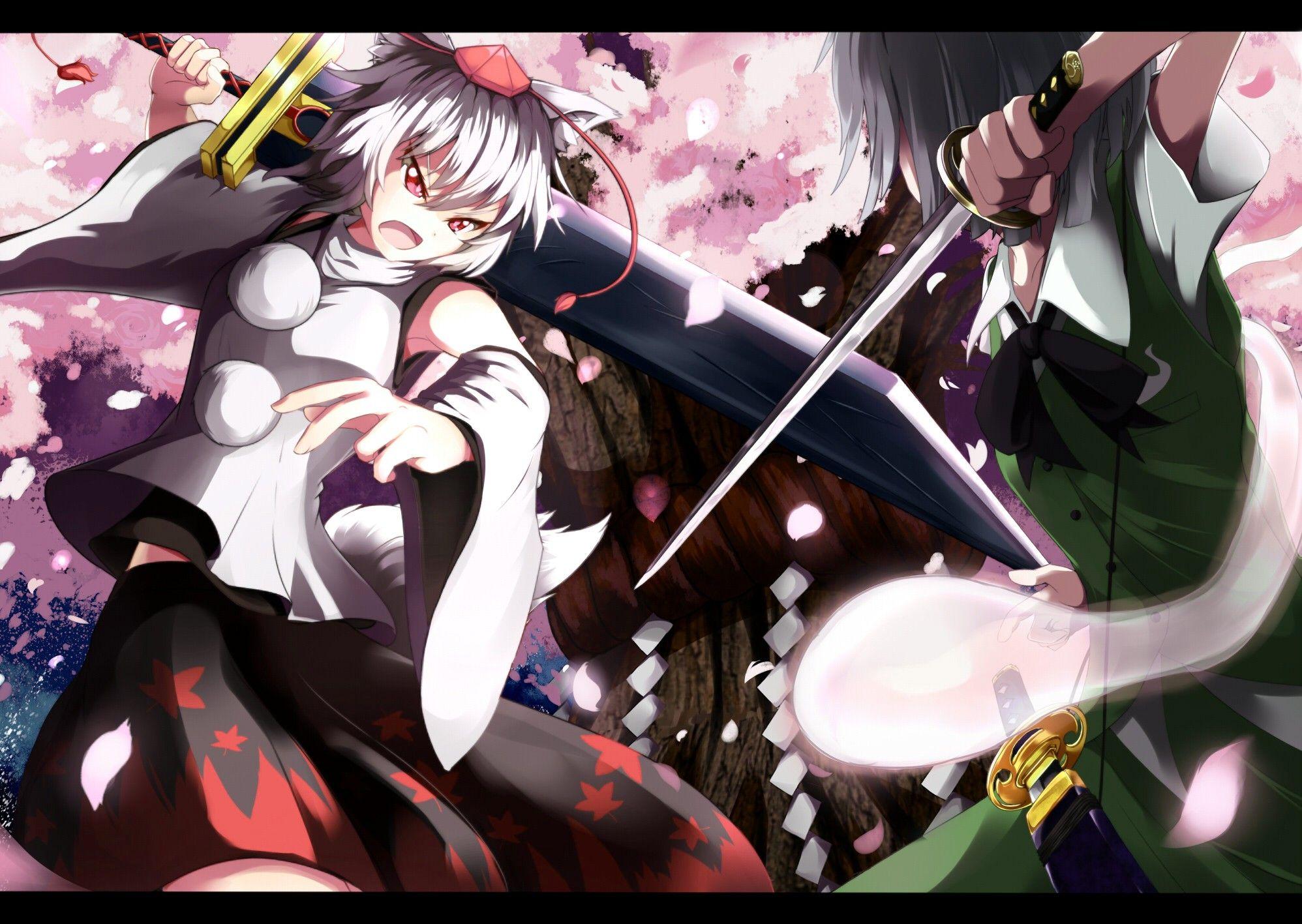 1996x1417 Manga, Girl, Short Hair, Sword, Fighting wallpaper. anime