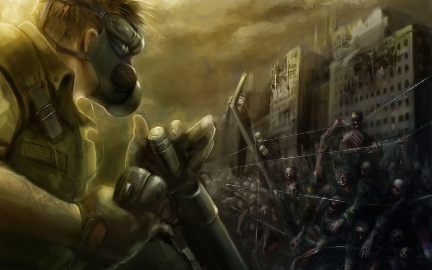 1440x900 Zombie Wallpaper And Background Image Mask Zombie