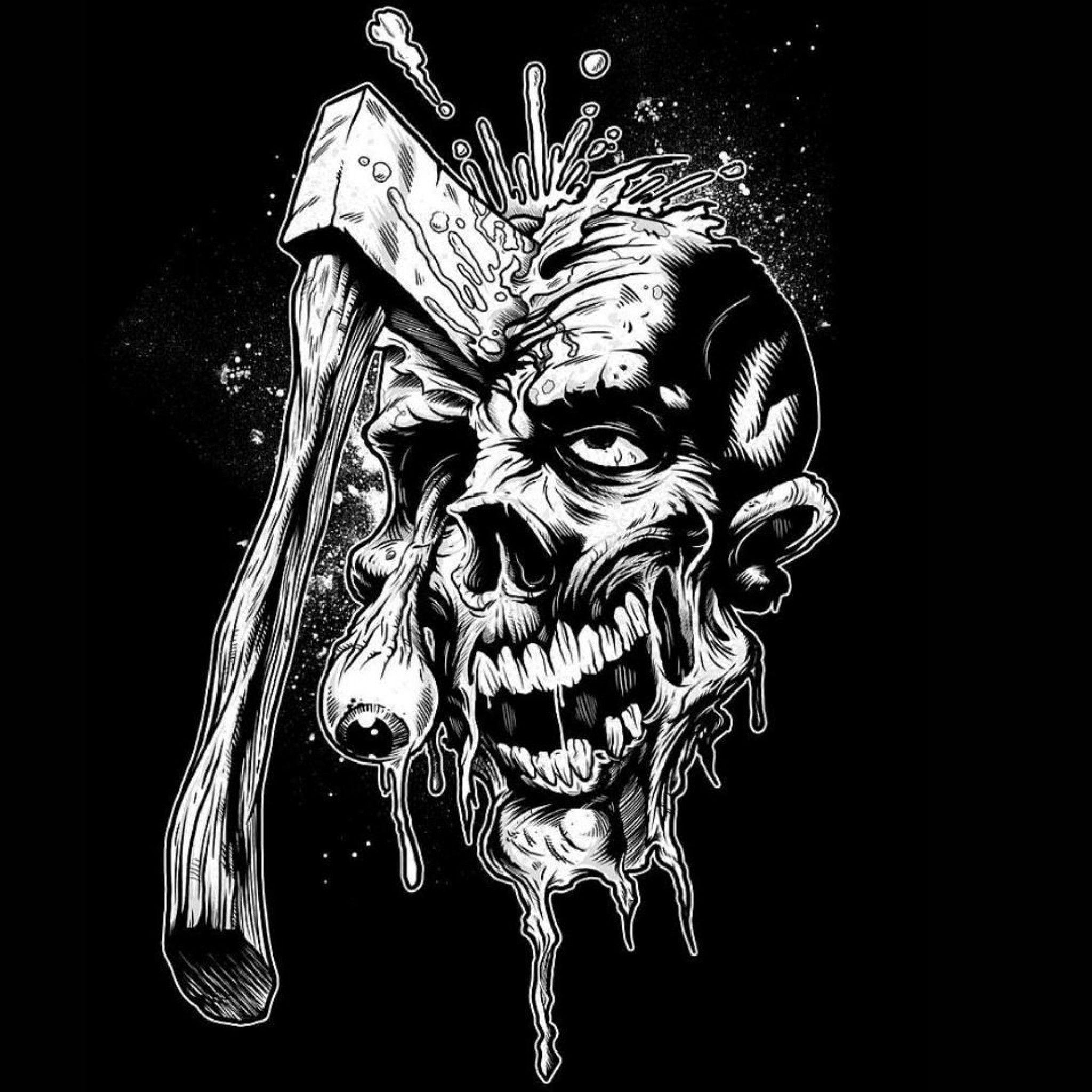 2048x2048 Cool Zombie Wallpaper background picture