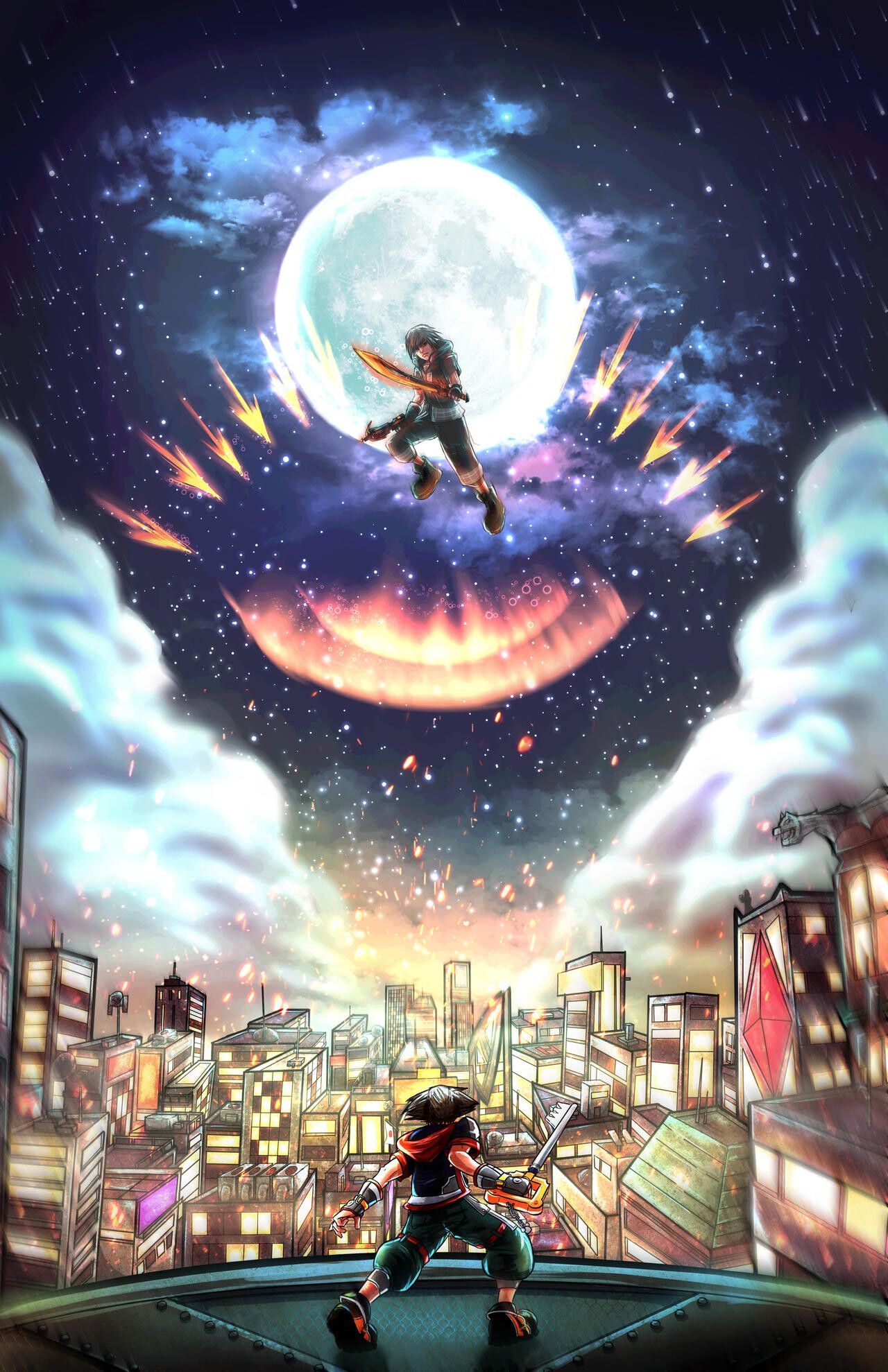 1280x1979 Final Battle: Sora vs Yozora