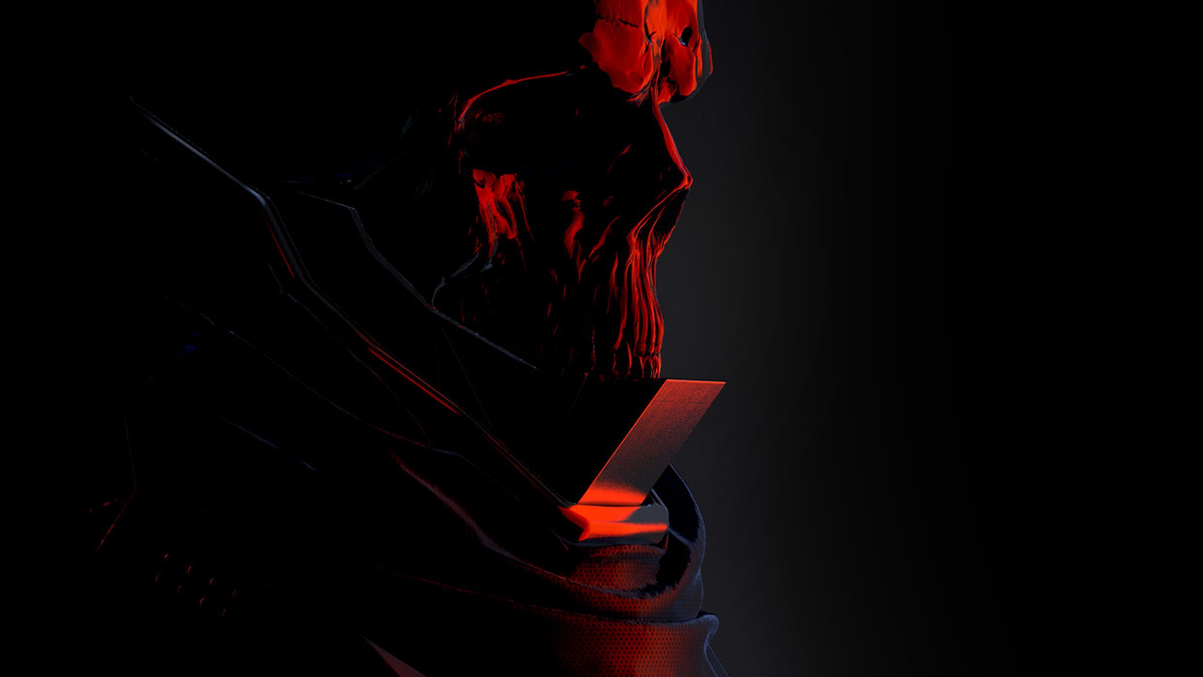 3840x2160 Mario Stabile Weird Red Dark