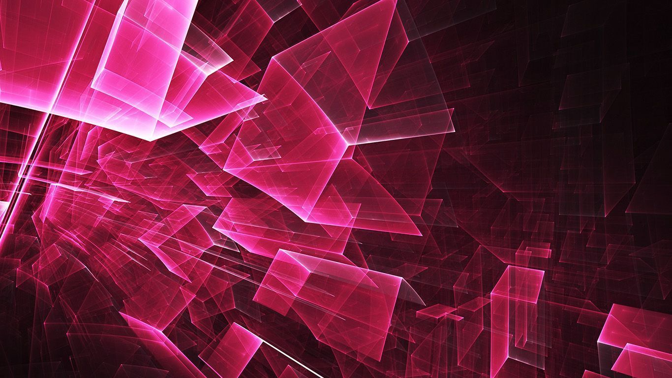 1366x768 Abstract Red Cube Pattern