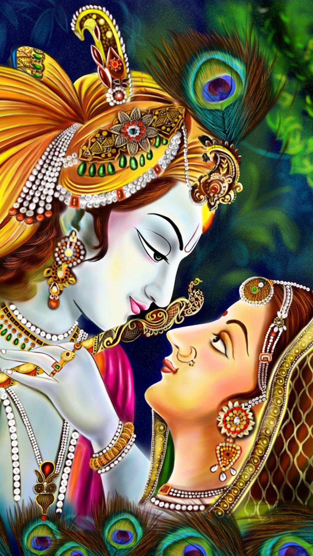 1080x1920 Love Romantic Radha Krishna Wallpaper