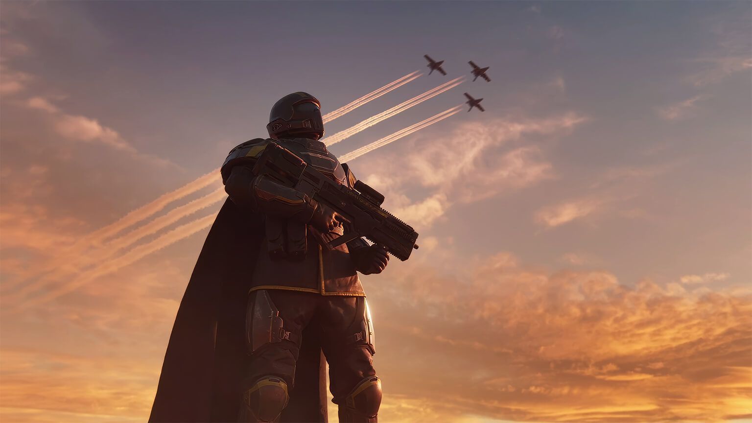1536x864 Helldivers 2 Soldier Desktop Wallpaper 2 Wallpaper 4K
