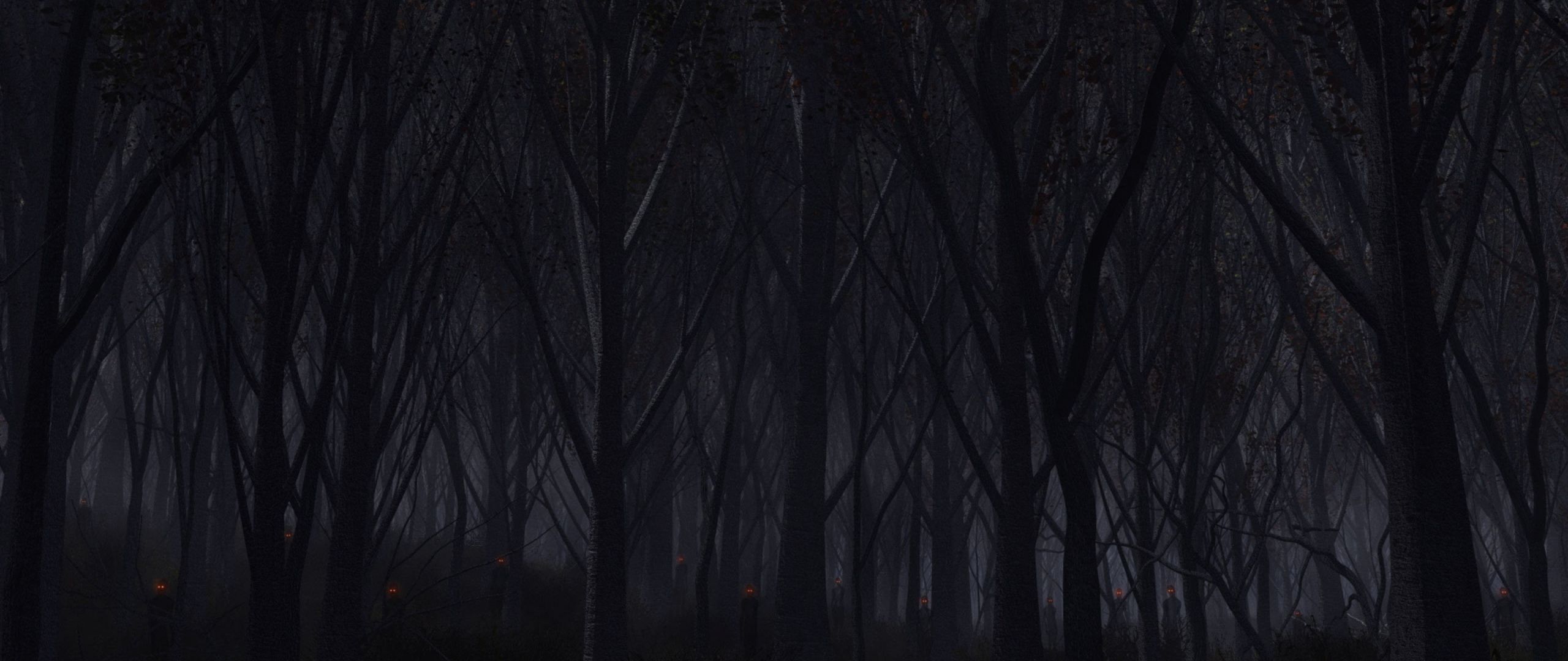 2560x1080 Forest Dark Wallpaper