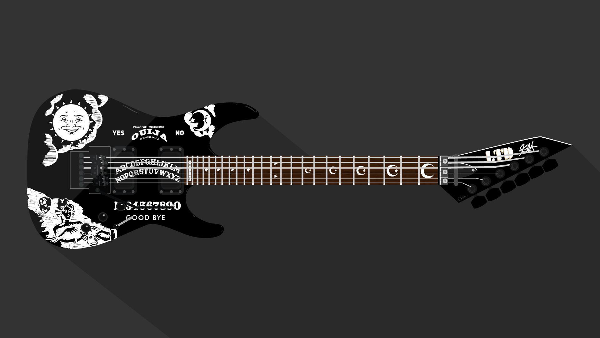 1920x1080 ESP Kirk Hammett Ouija Guitar Wallpaper at