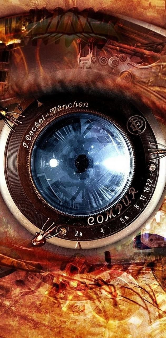 630x1280 Steampunk Robot Eye wallpaper