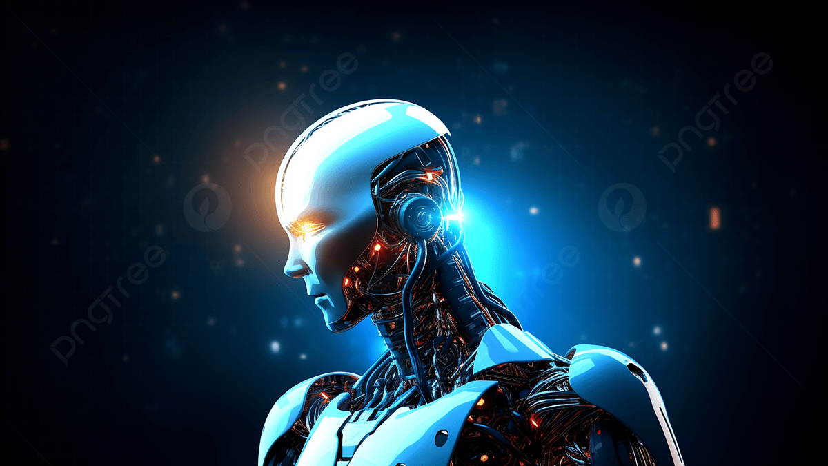 1200x675 Robot Blue Thinking Yellow Eyes