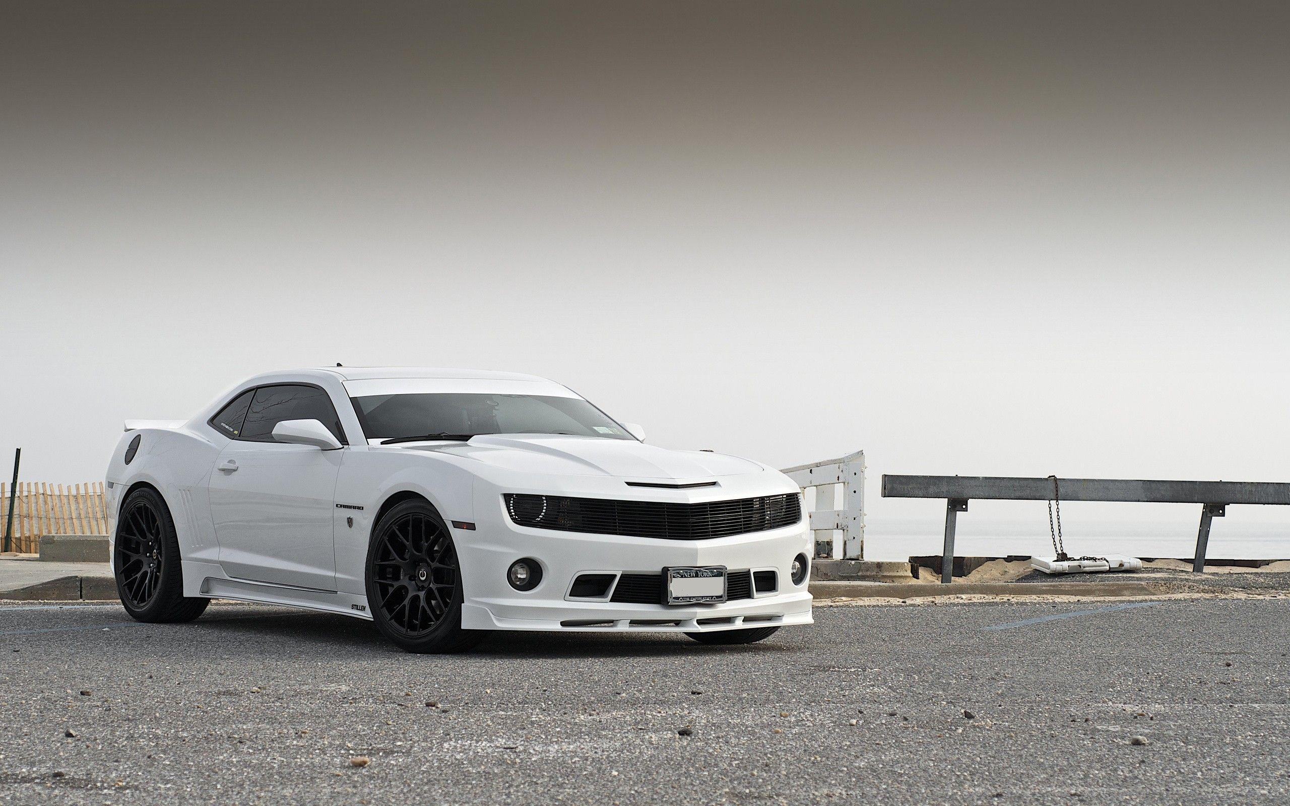 2560x1600 Download the White on Black Camaro Wallpaper, White on Black Camaro