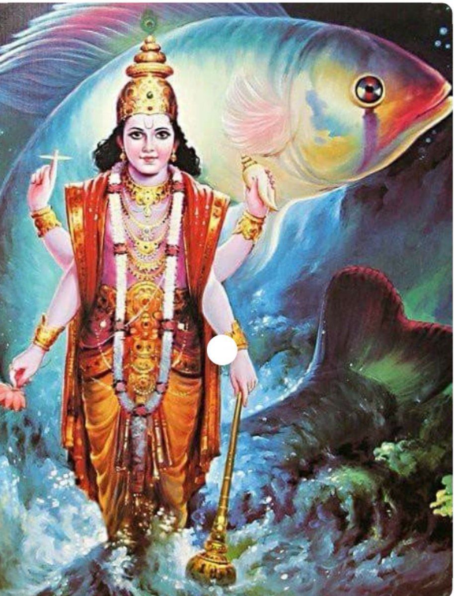 914x1200 huge fish Matsya Avatar appeared