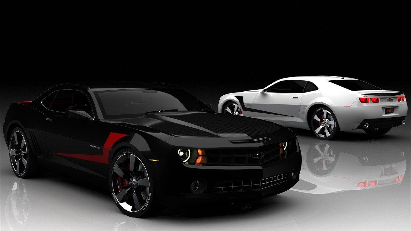1366x768 Black White Chevrolet Camaro Wallpaper. Chevrolet