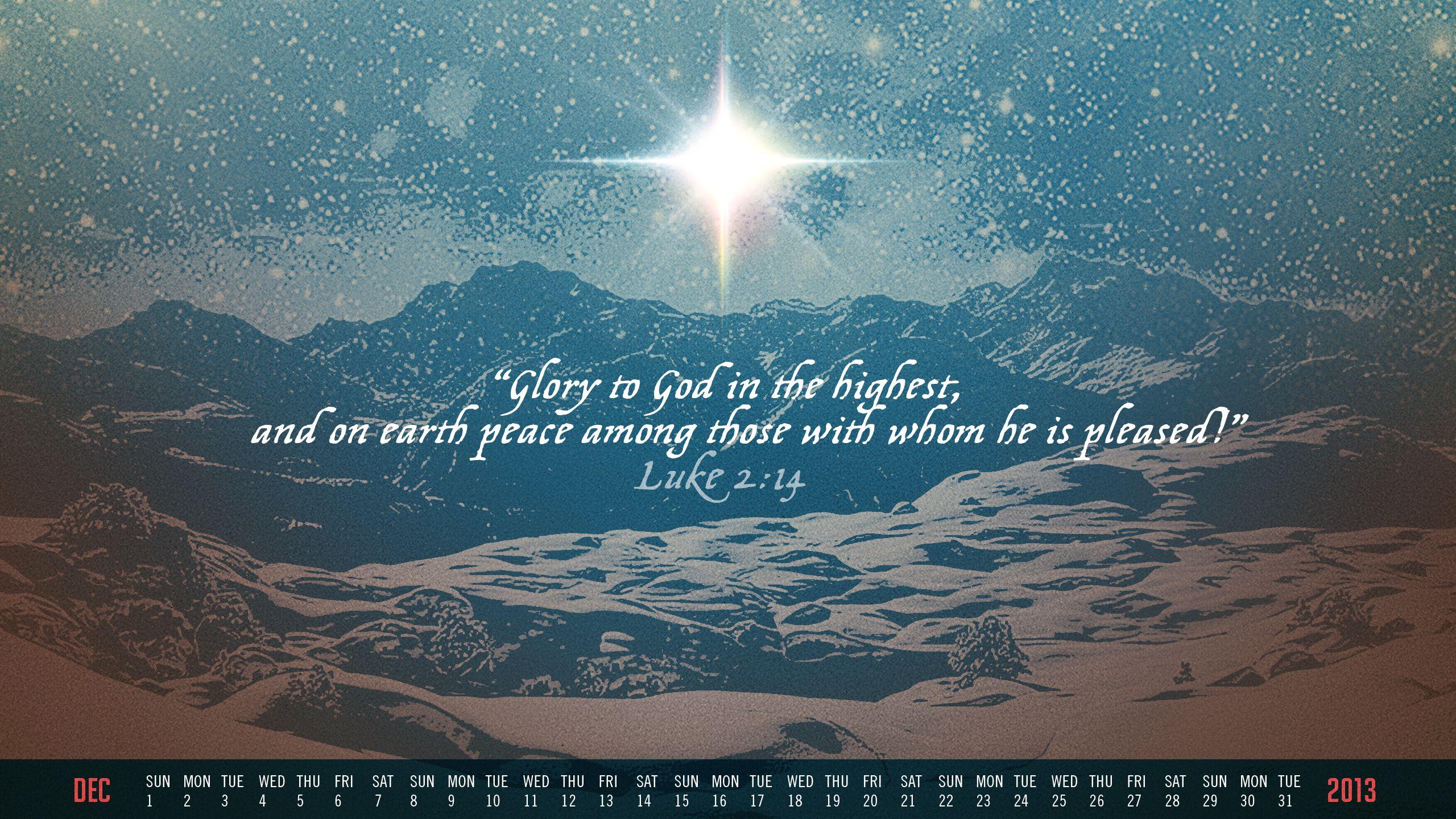 2560x1440 Free Desktop Wallpaper Calendars: December 2013