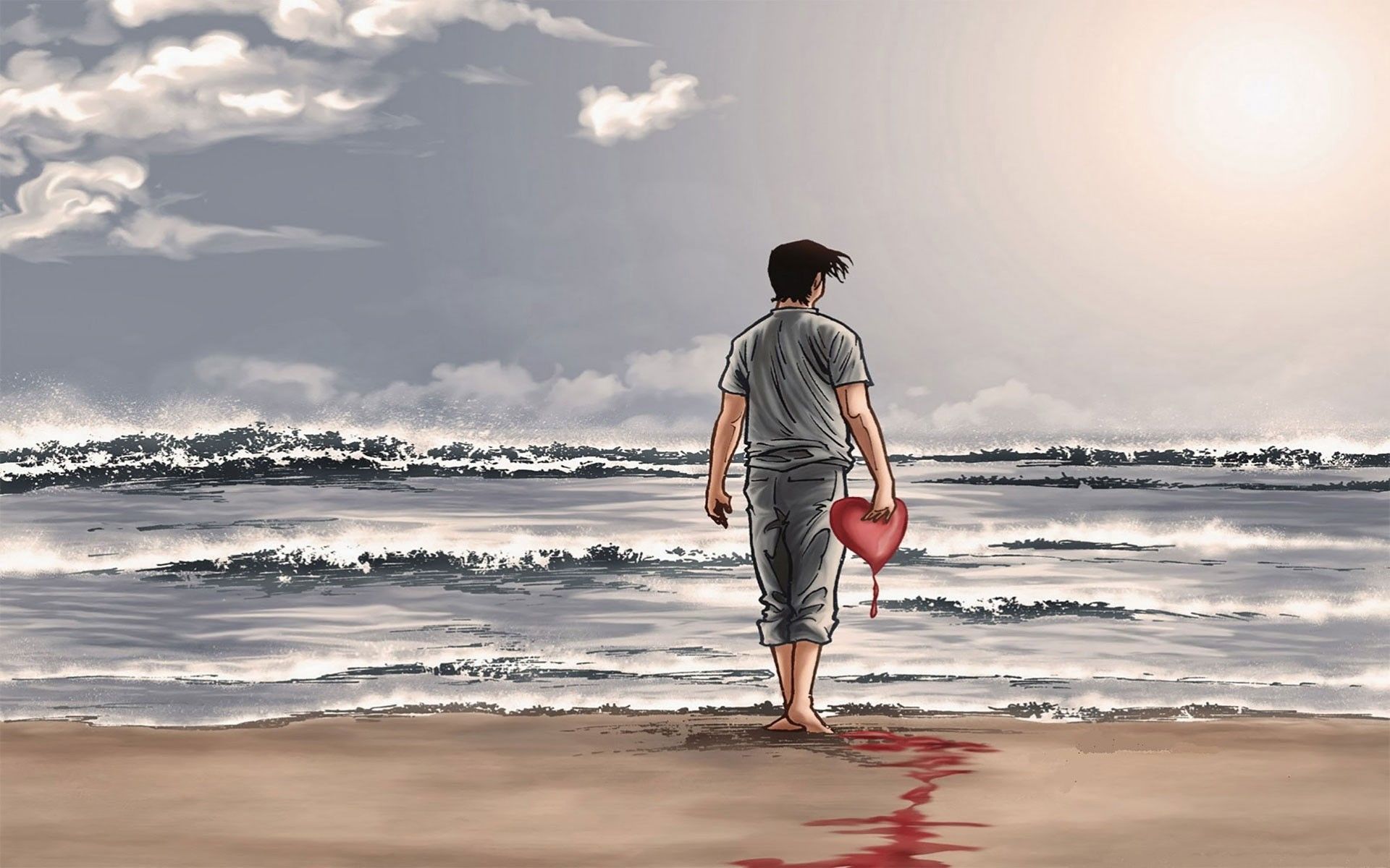 1920x1200 Heartbroken Boy Wallpaper