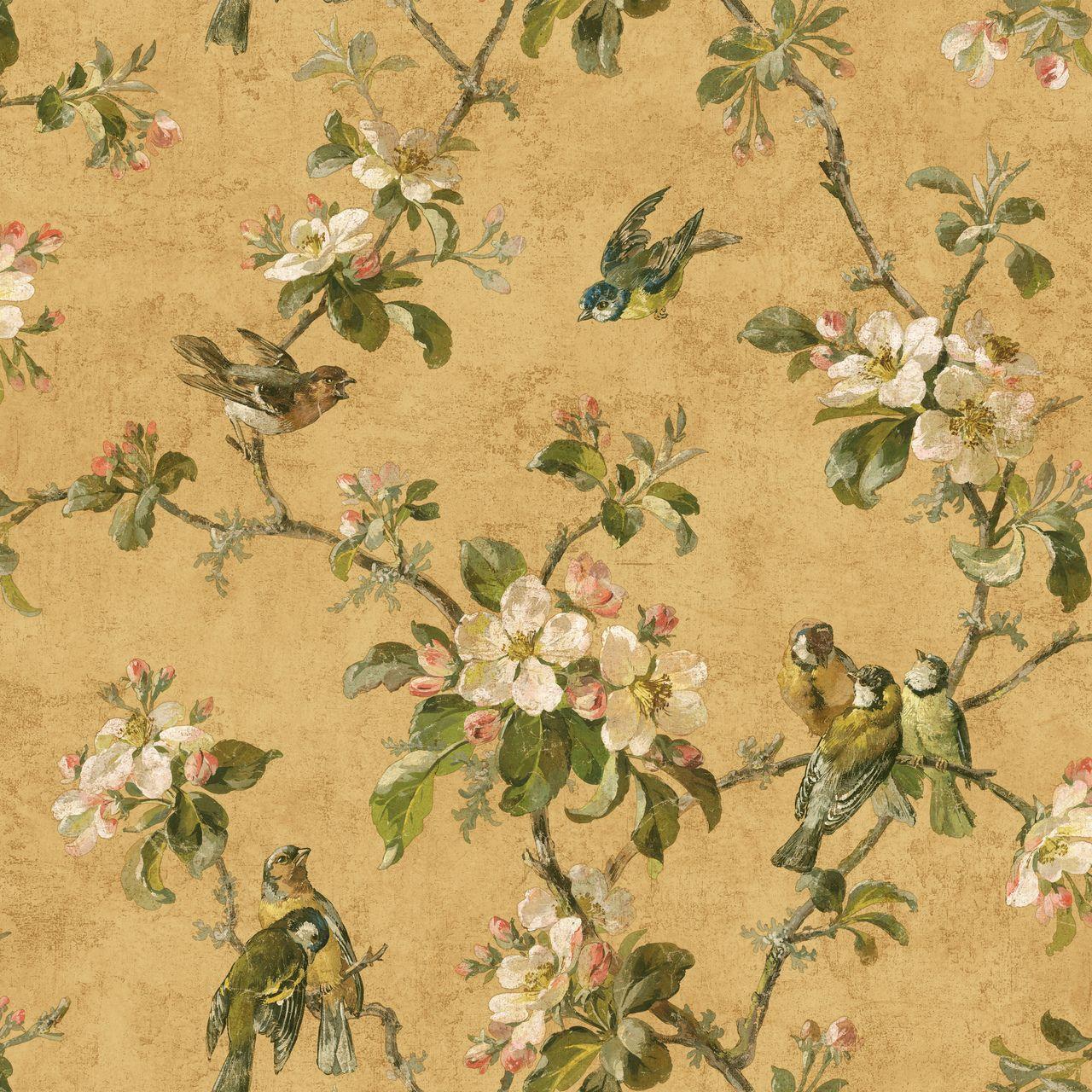 1280x1280 Gold Birds Of Versailles QE58324 Wallpaper