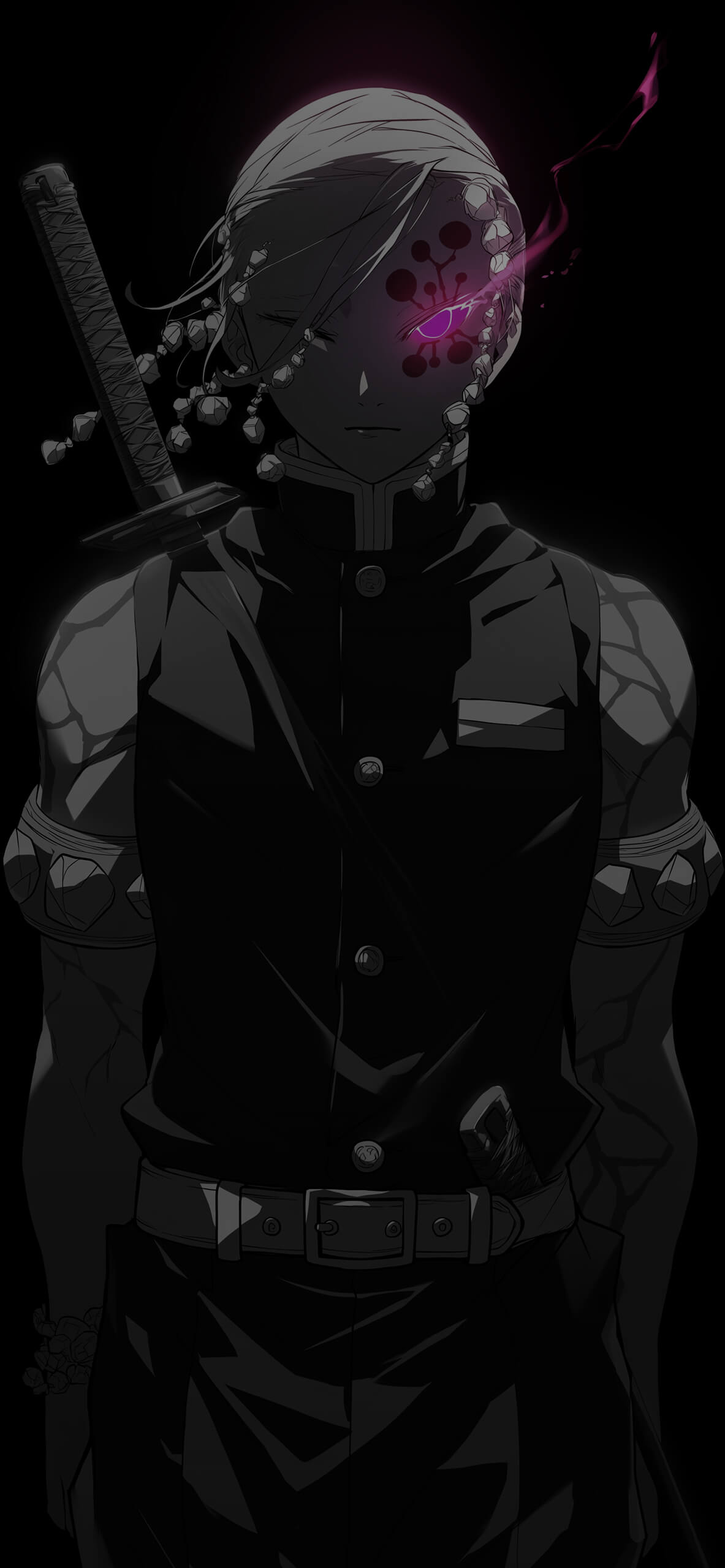 1183x2560 ✨ Tengen Uzui Glowing Eye Demon Slayer