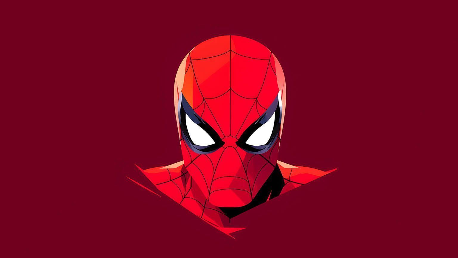 1536x864 Spider Man Head Red Desktop Wallpaper