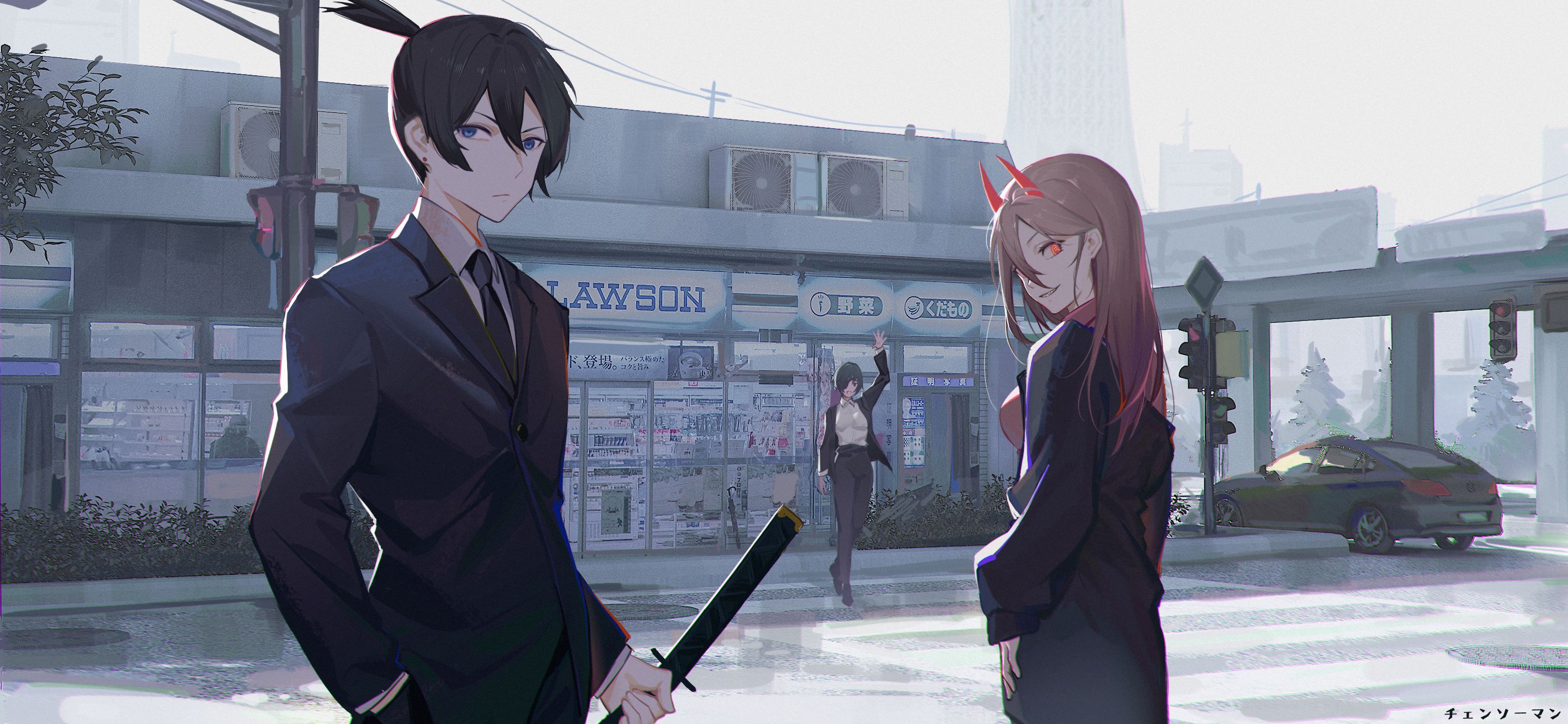 3250x1502 Chainsaw Man wallpaper for desktop