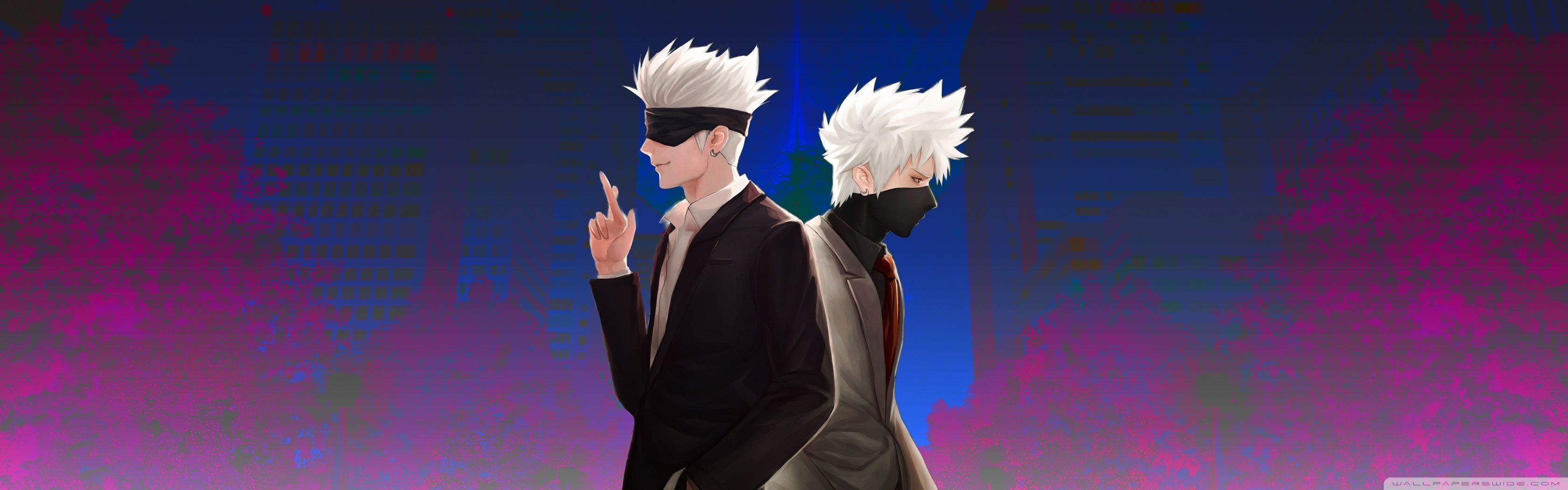 3360x1050 Satoru Gojo x Kakashi Ultra HD Desktop