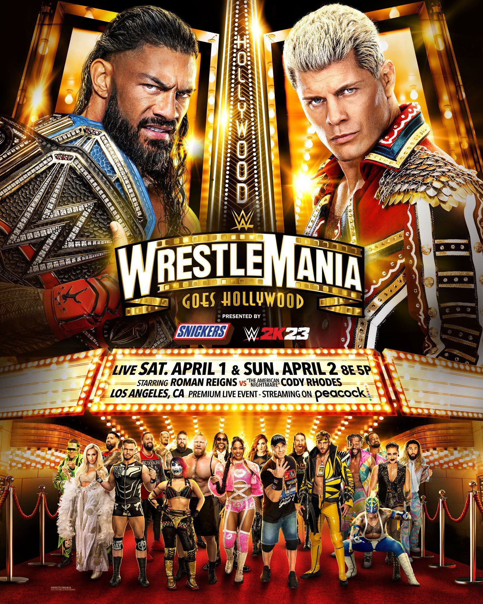 1600x2000 WWE Wrestlemania 2023 Wallpaper
