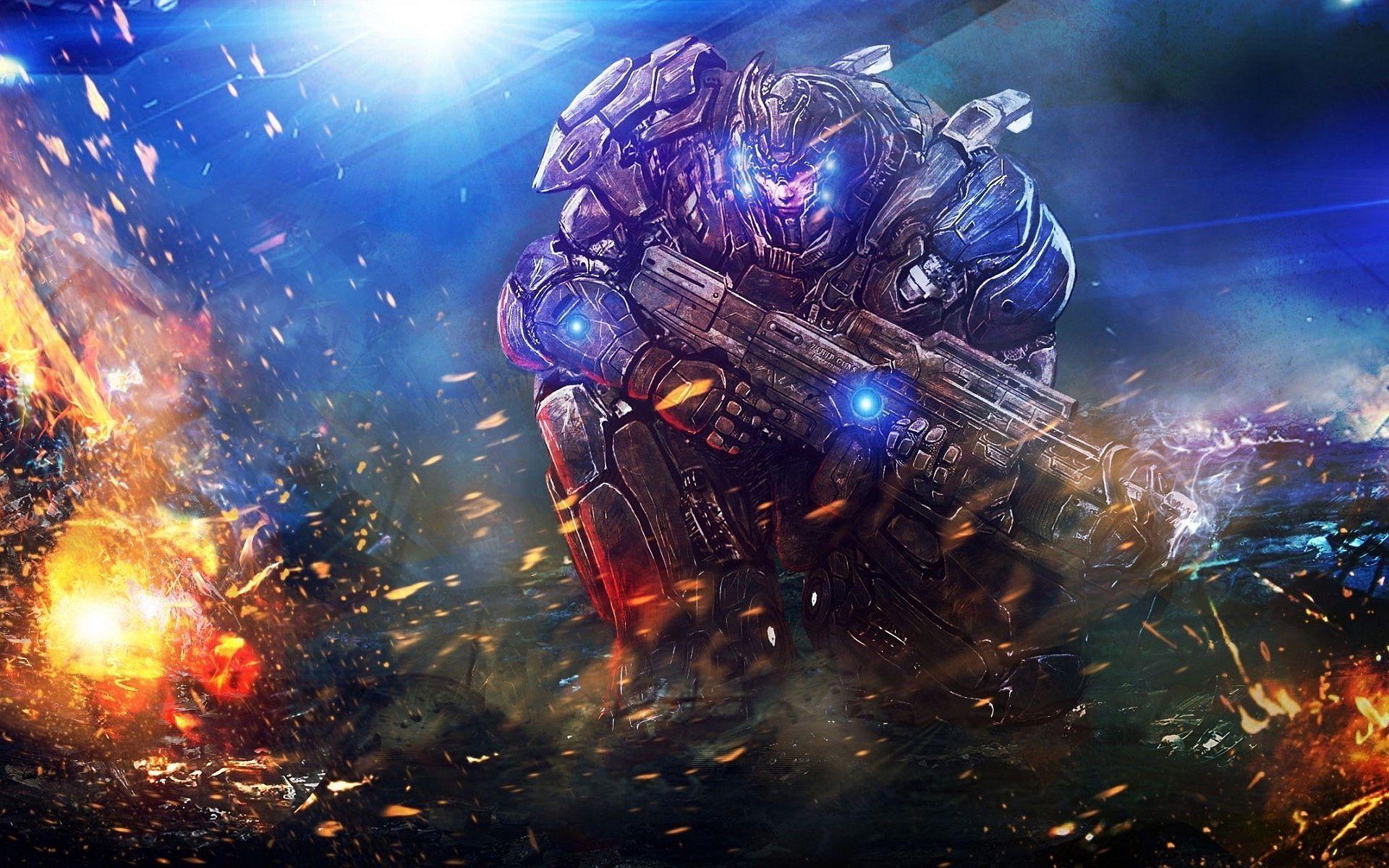 1920x1200 Space Marines Wallpaper
